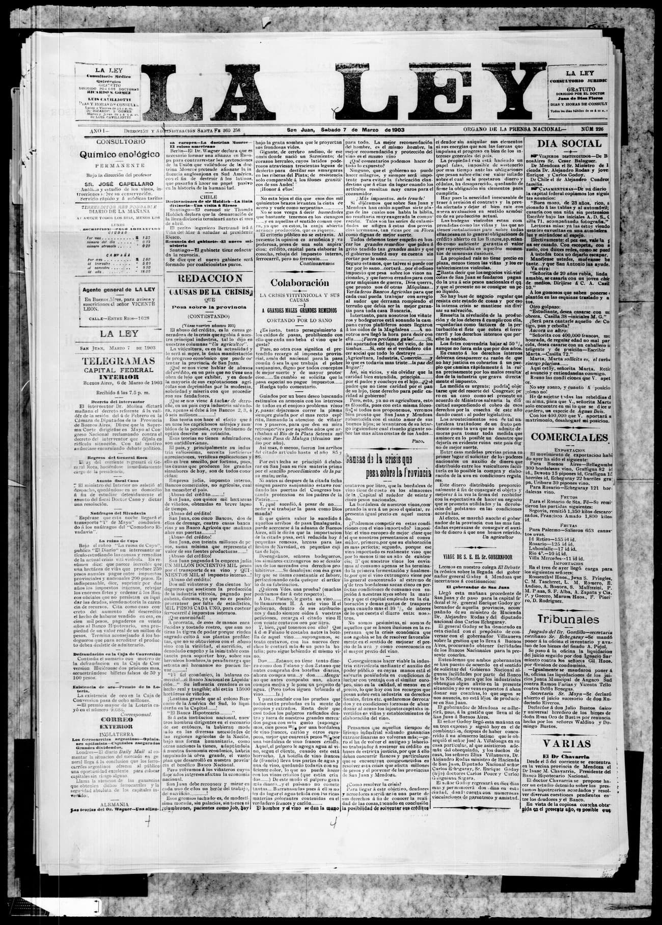 Portada · 7 de Marzo de 1903