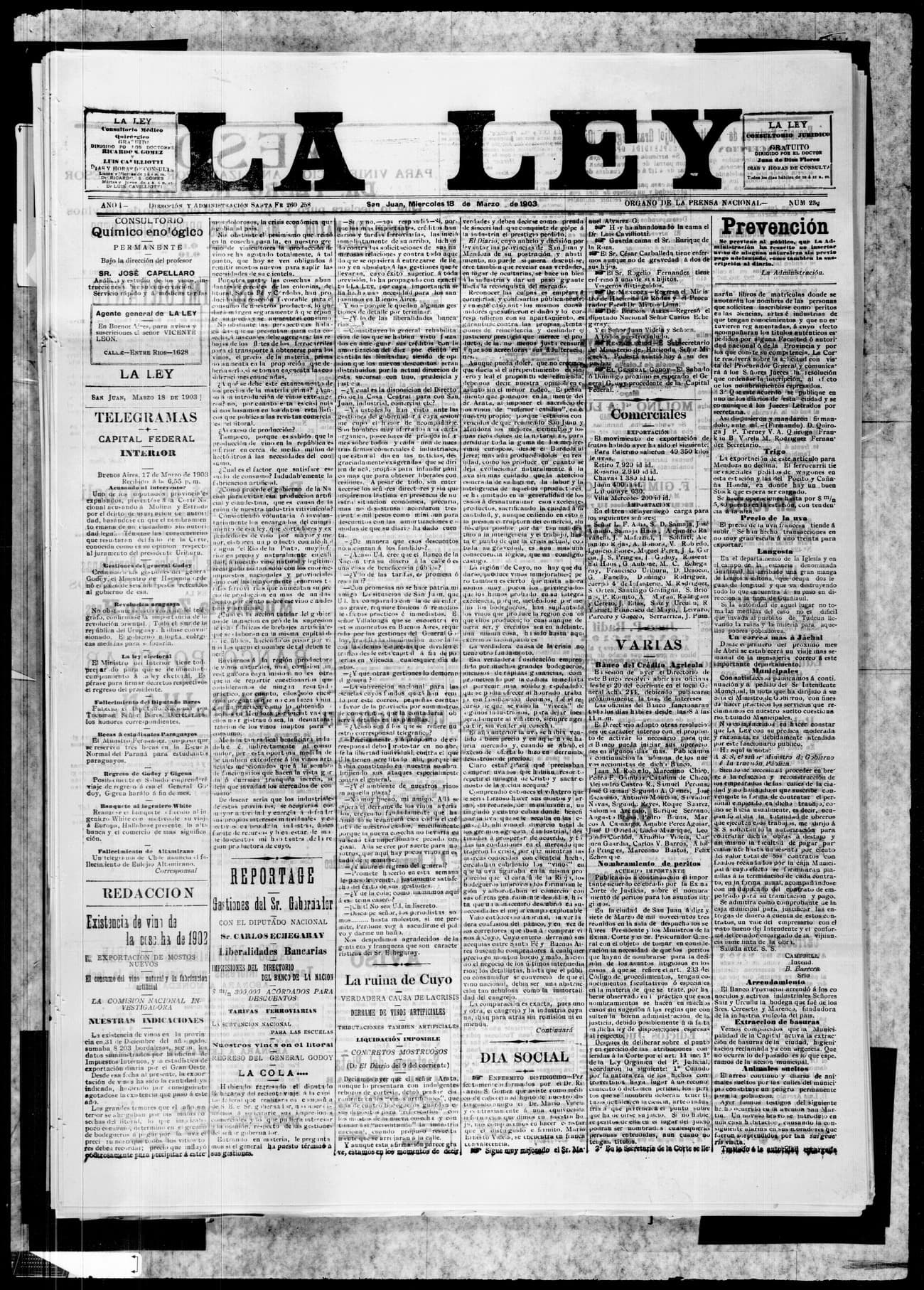 Portada · 18 de Marzo de 1903