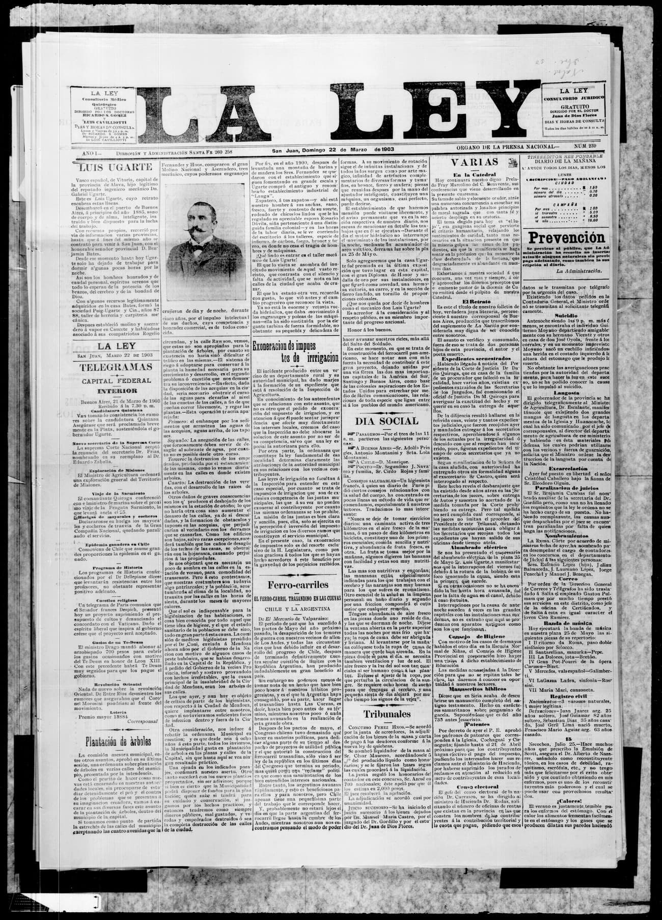 Portada · 22 de Marzo de 1903