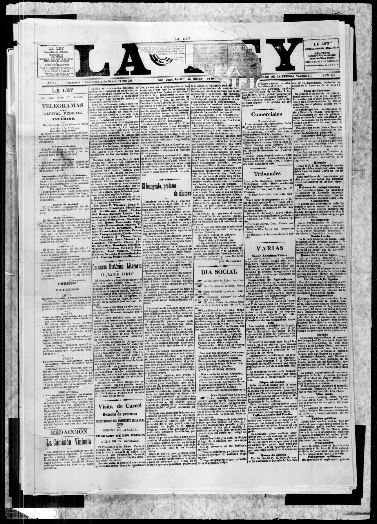 Portada · 1 de Abril de 1903