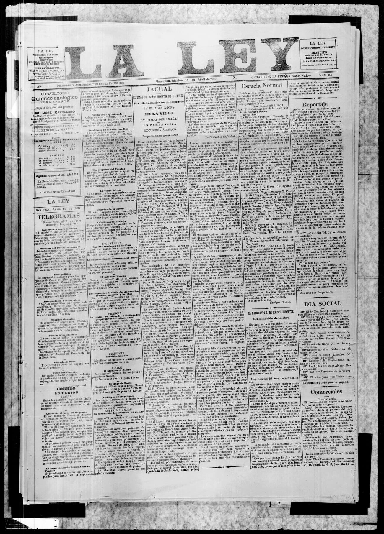 Portada · 14 de Abril de 1903