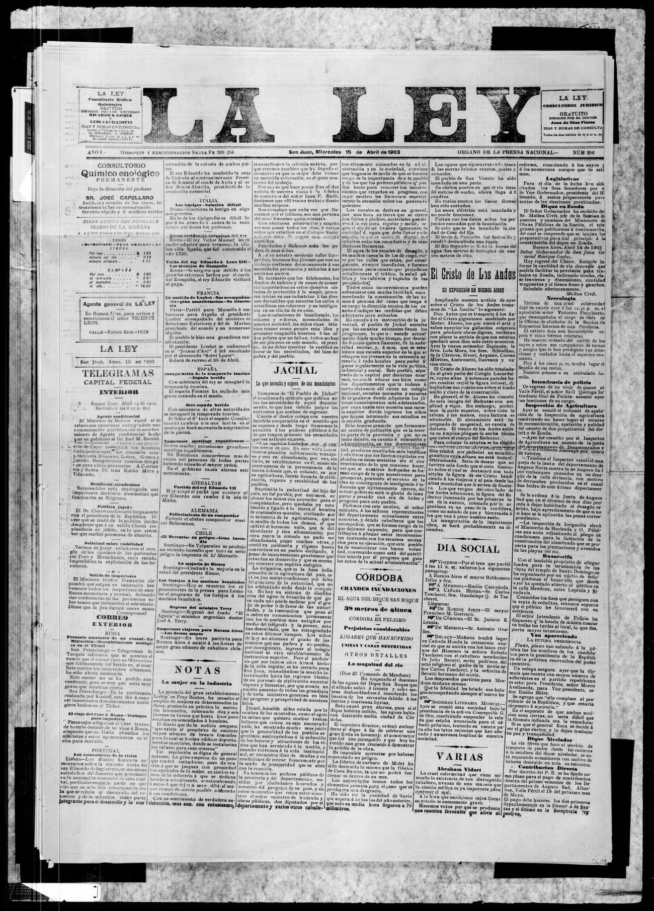 Portada · 15 de Abril de 1903