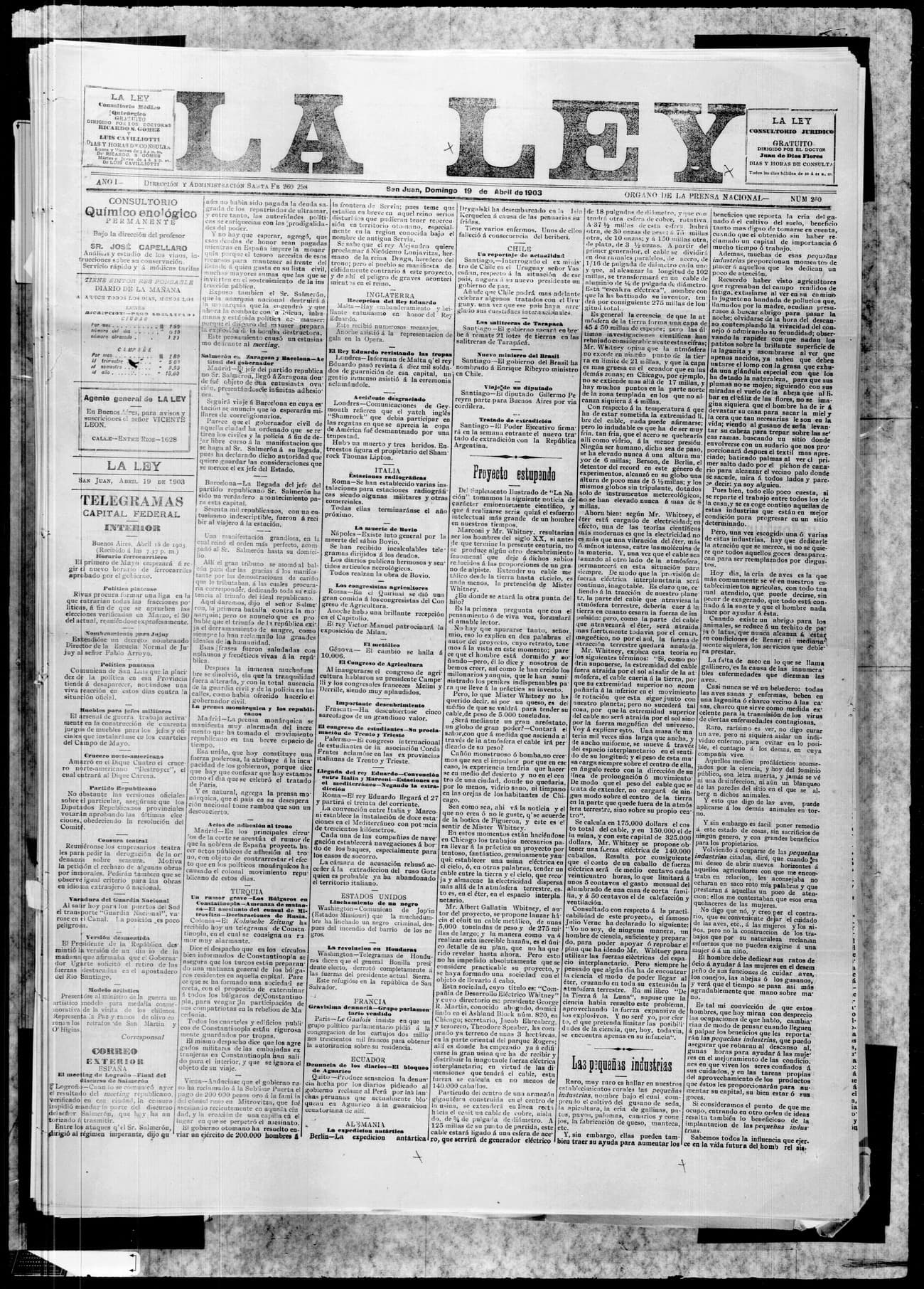 Portada · 19 de Abril de 1903