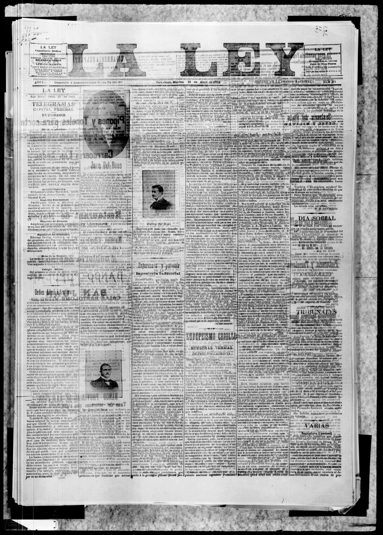 Portada · 21 de Abril de 1903