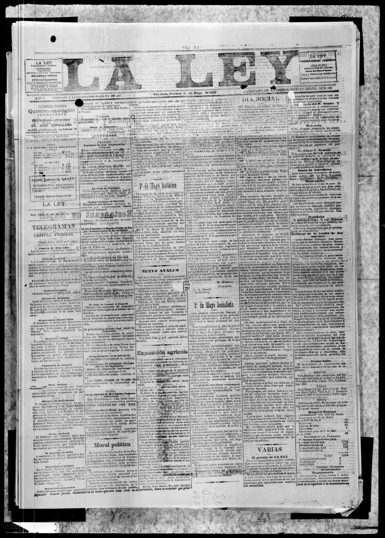 Portada · 1 de Mayo de 1903