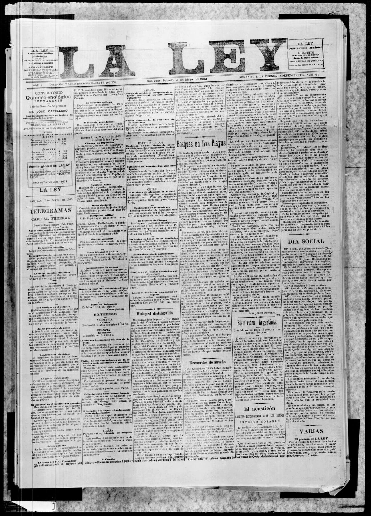 Portada · 2 de Mayo de 1903