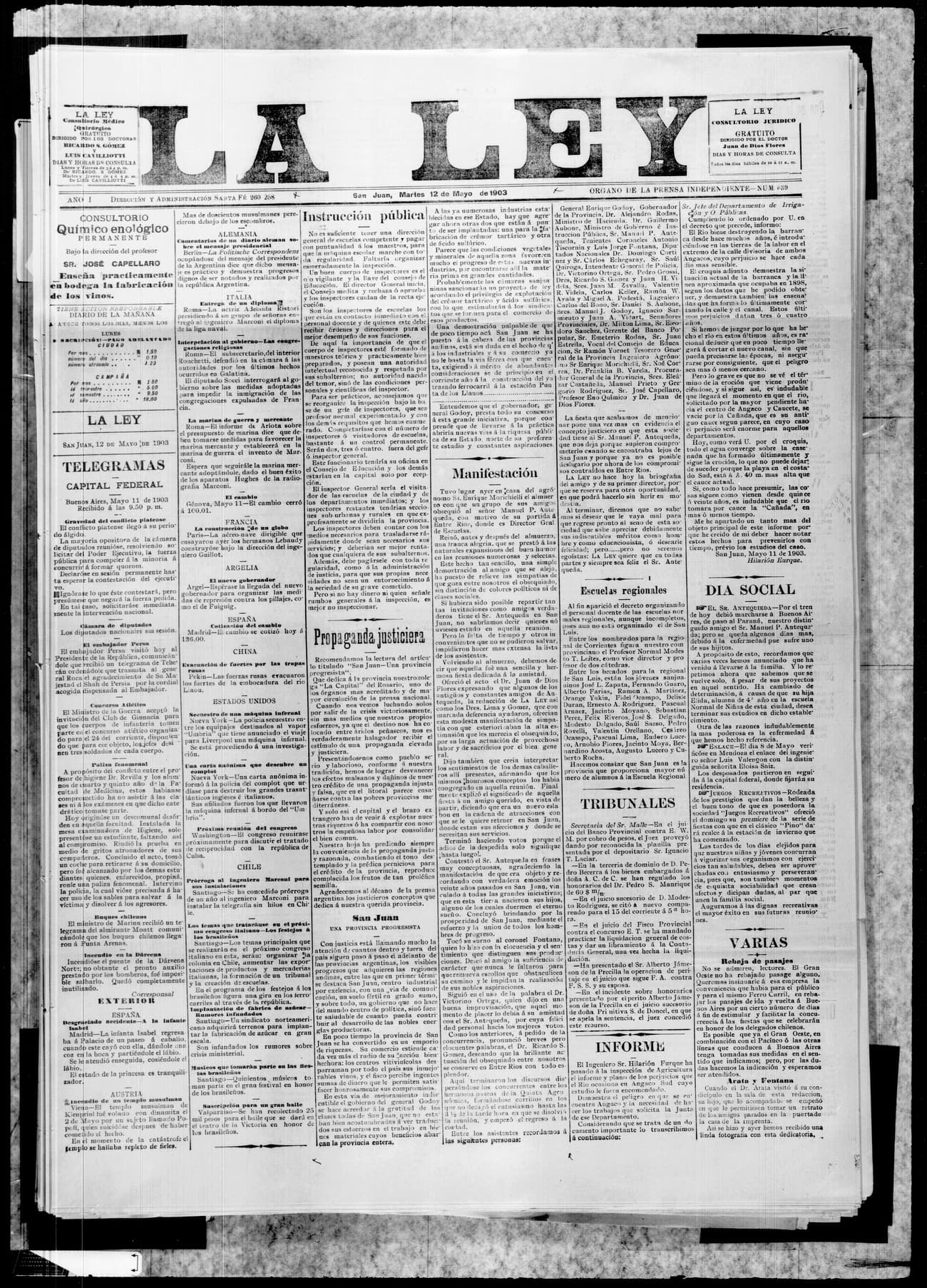 Portada · 12 de Mayo de 1903
