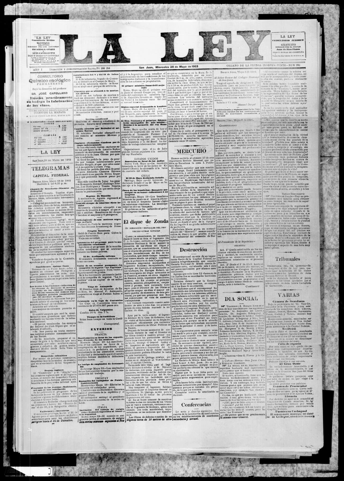 Portada · 20 de Mayo de 1903