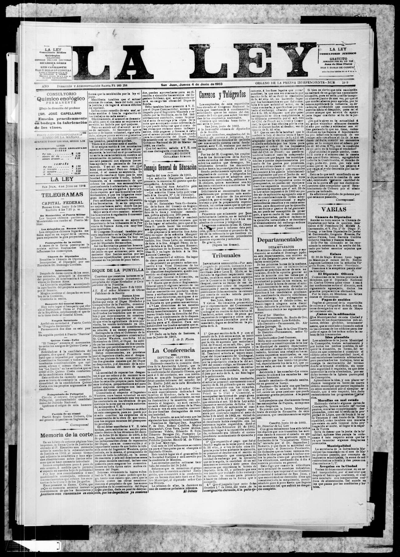 Portada · 4 de Junio de 1903