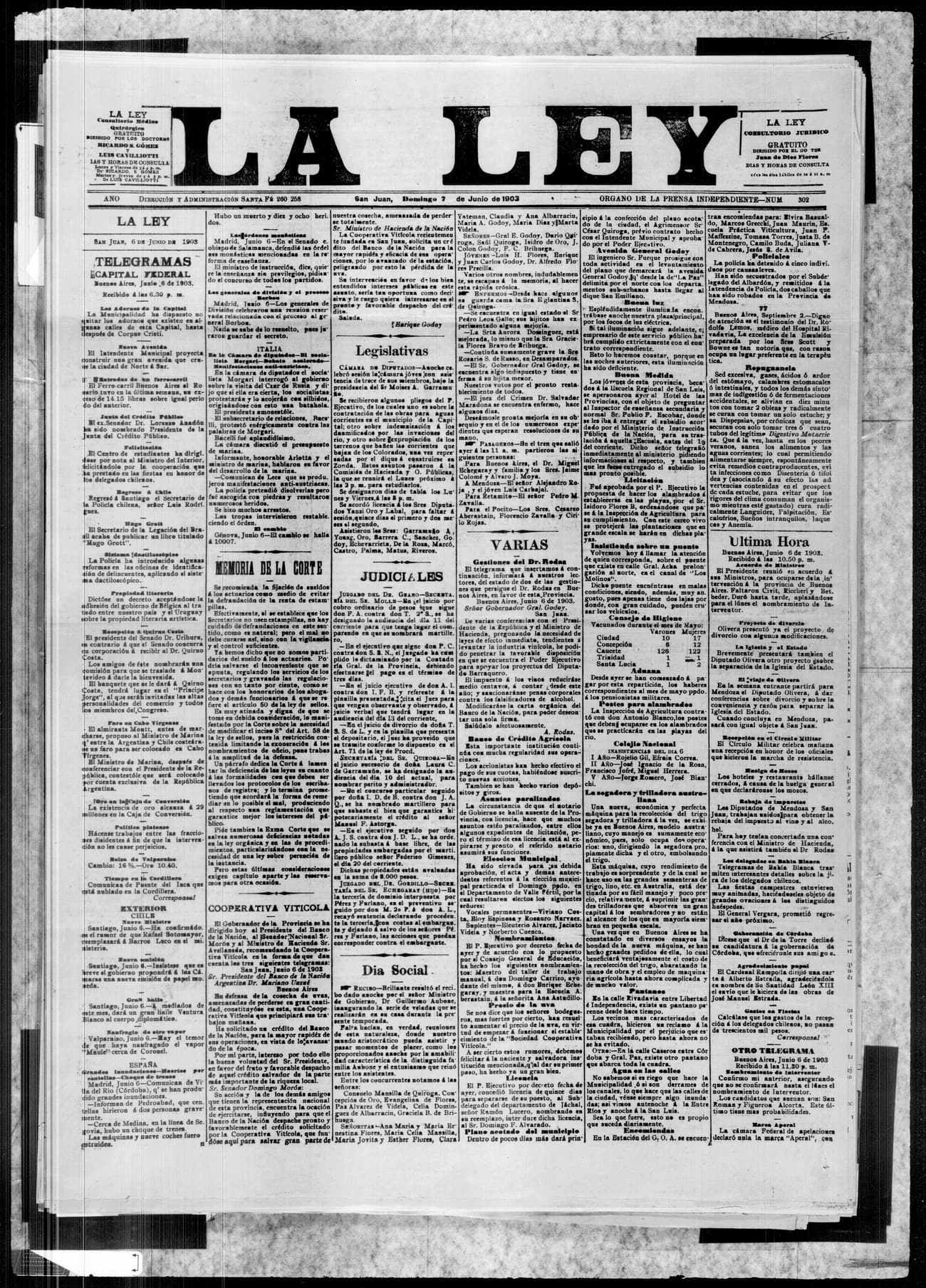 Portada · 7 de Junio de 1903