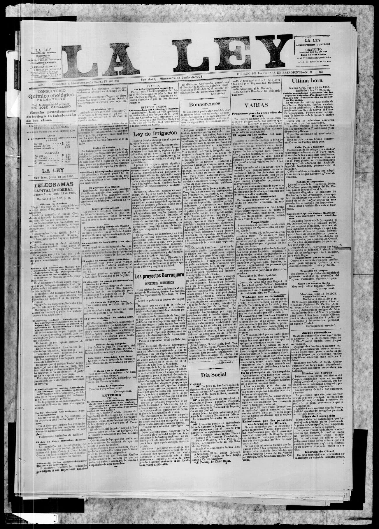 Portada · 12 de Junio de 1903