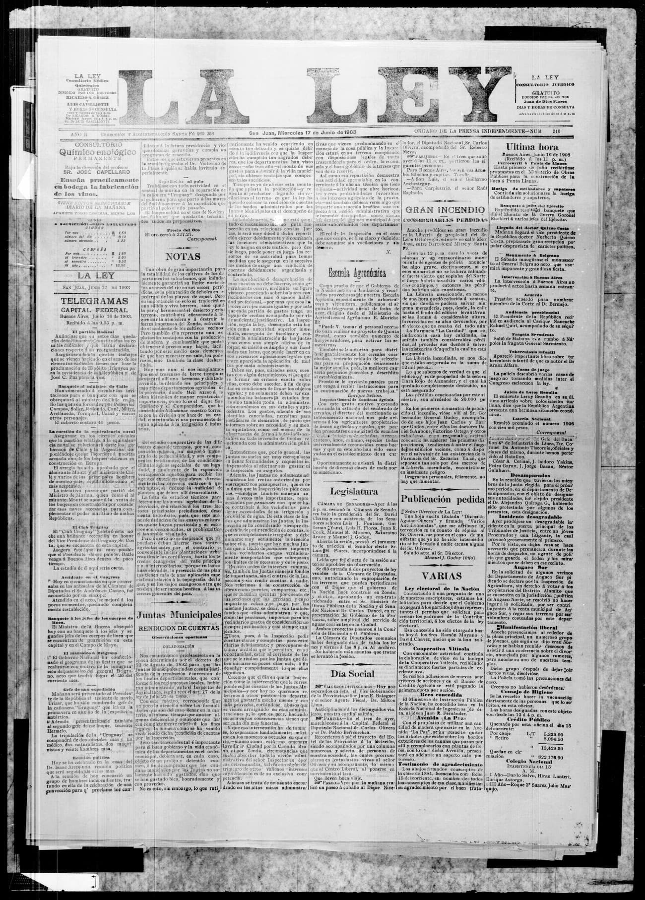Portada · 17 de Junio de 1903