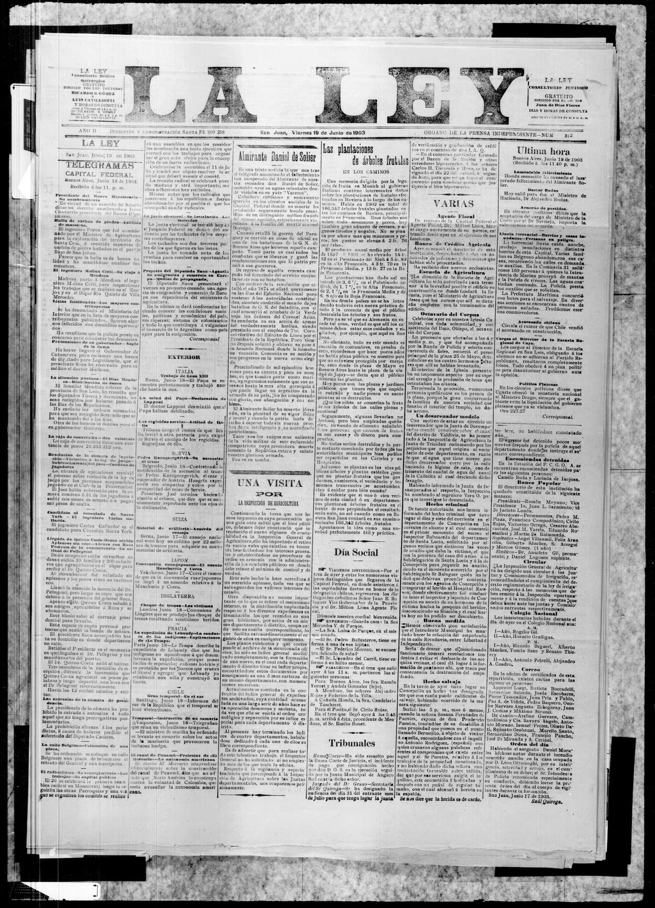 Portada · 19 de Junio de 1903