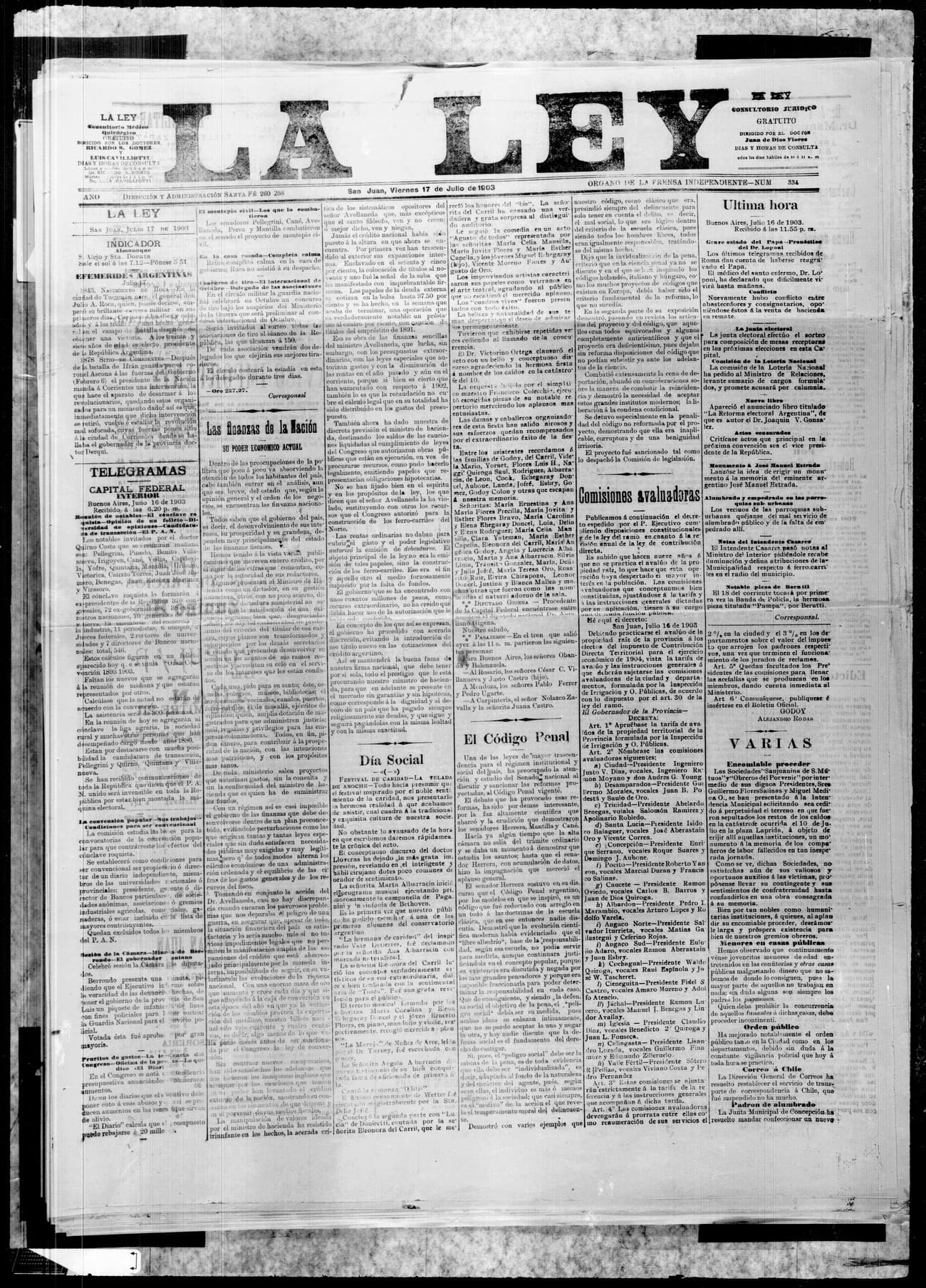 Portada · 17 de Junio de 1903