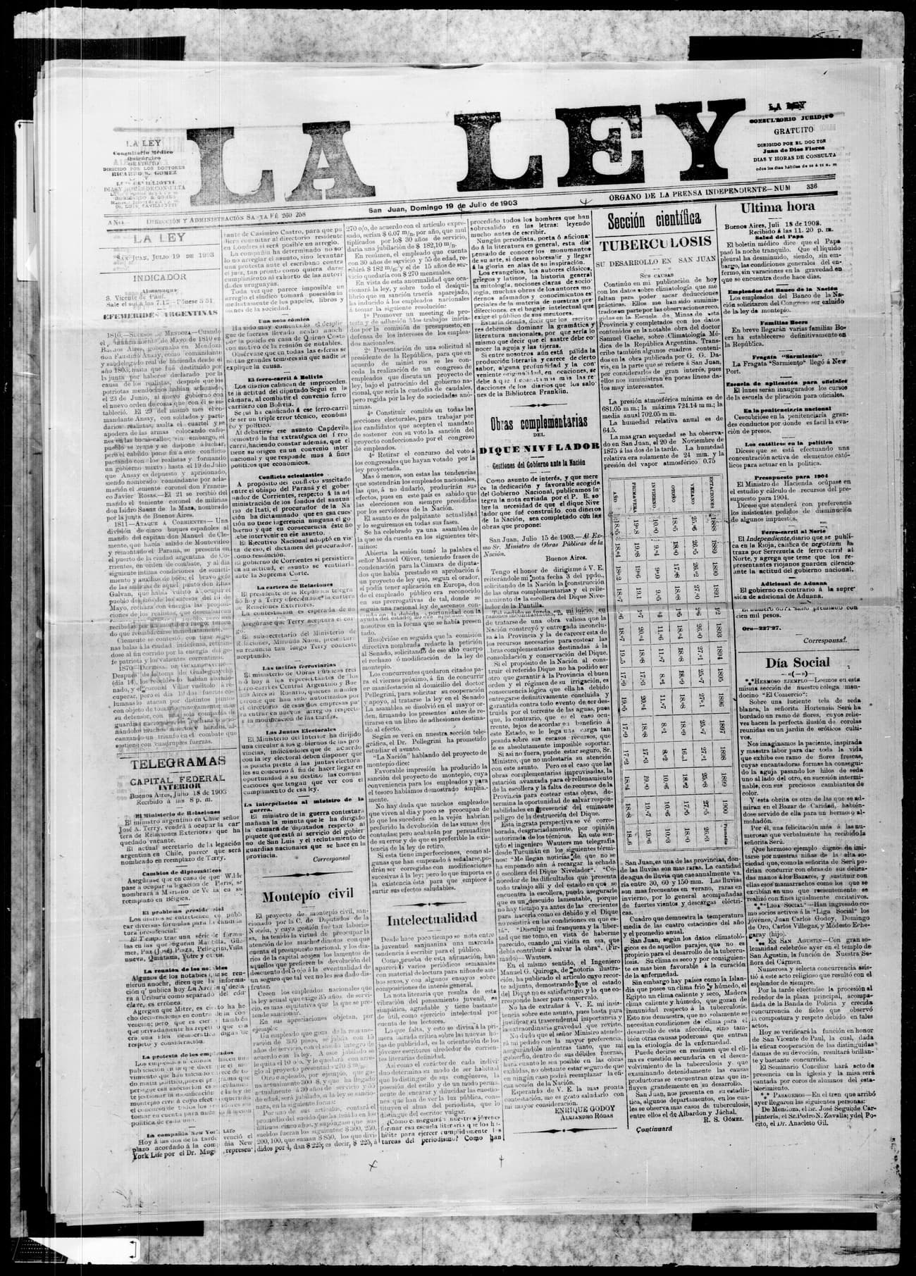 Portada · 19 de Julio de 1903