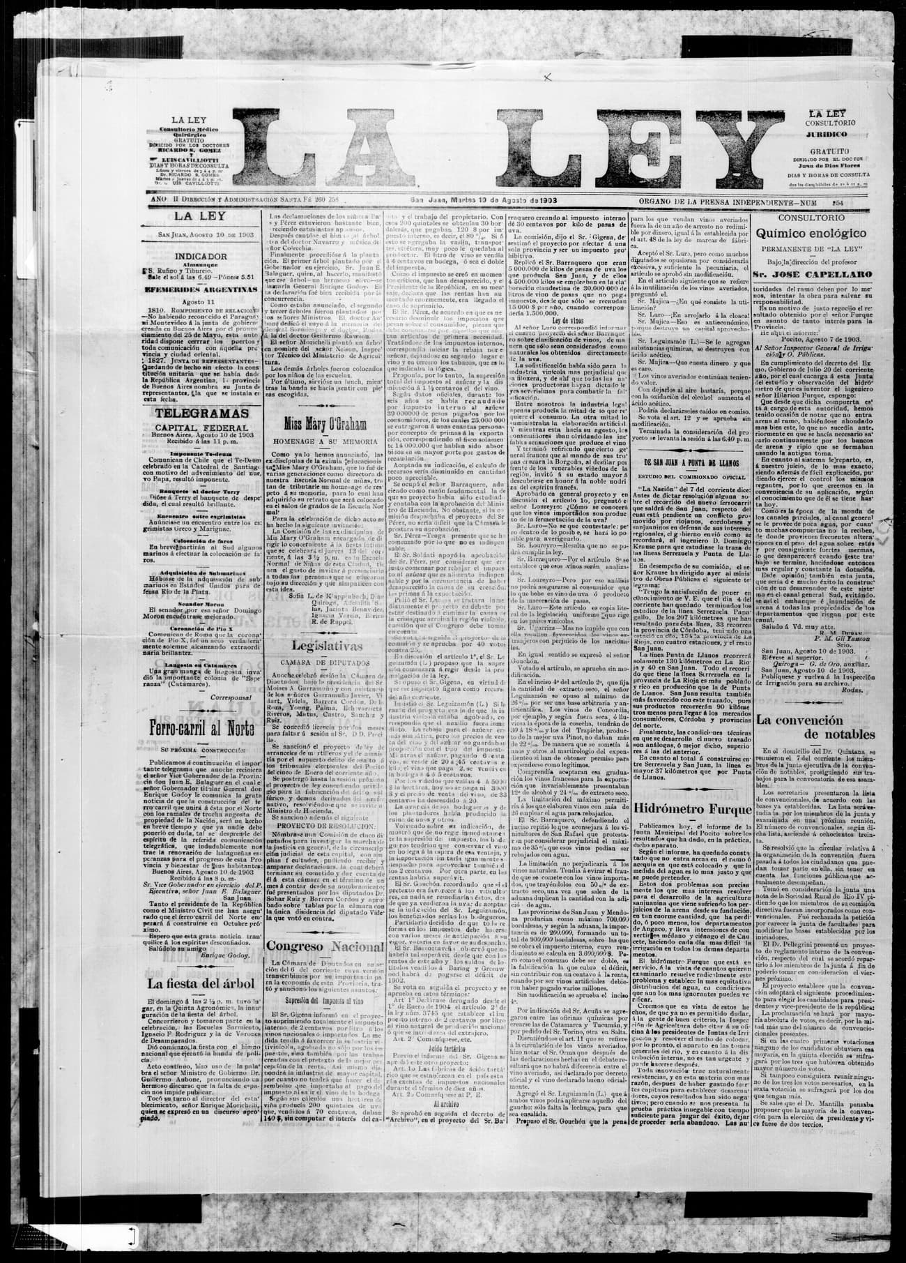 Portada · 10 de Agosto de 1903