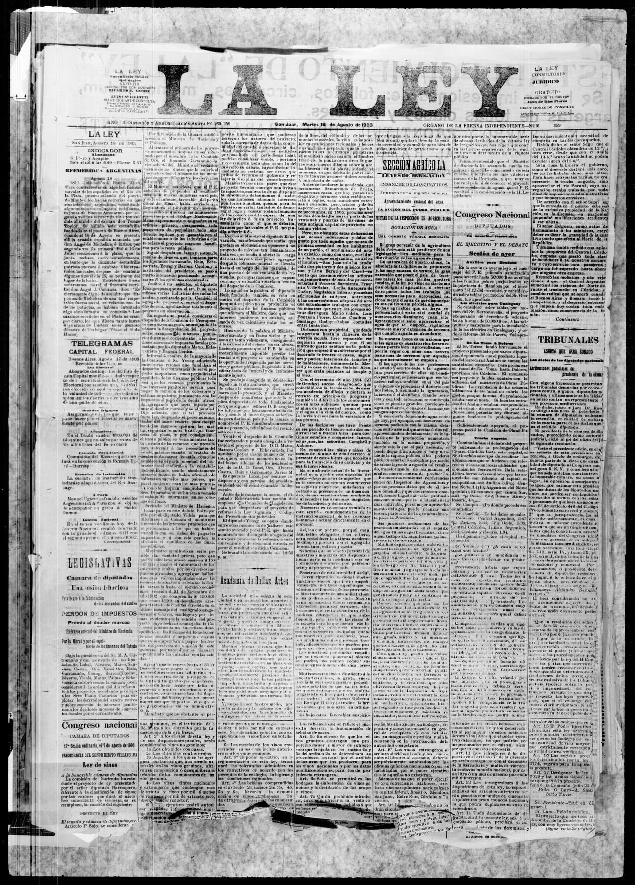 Portada · 18 de Agosto de 1903