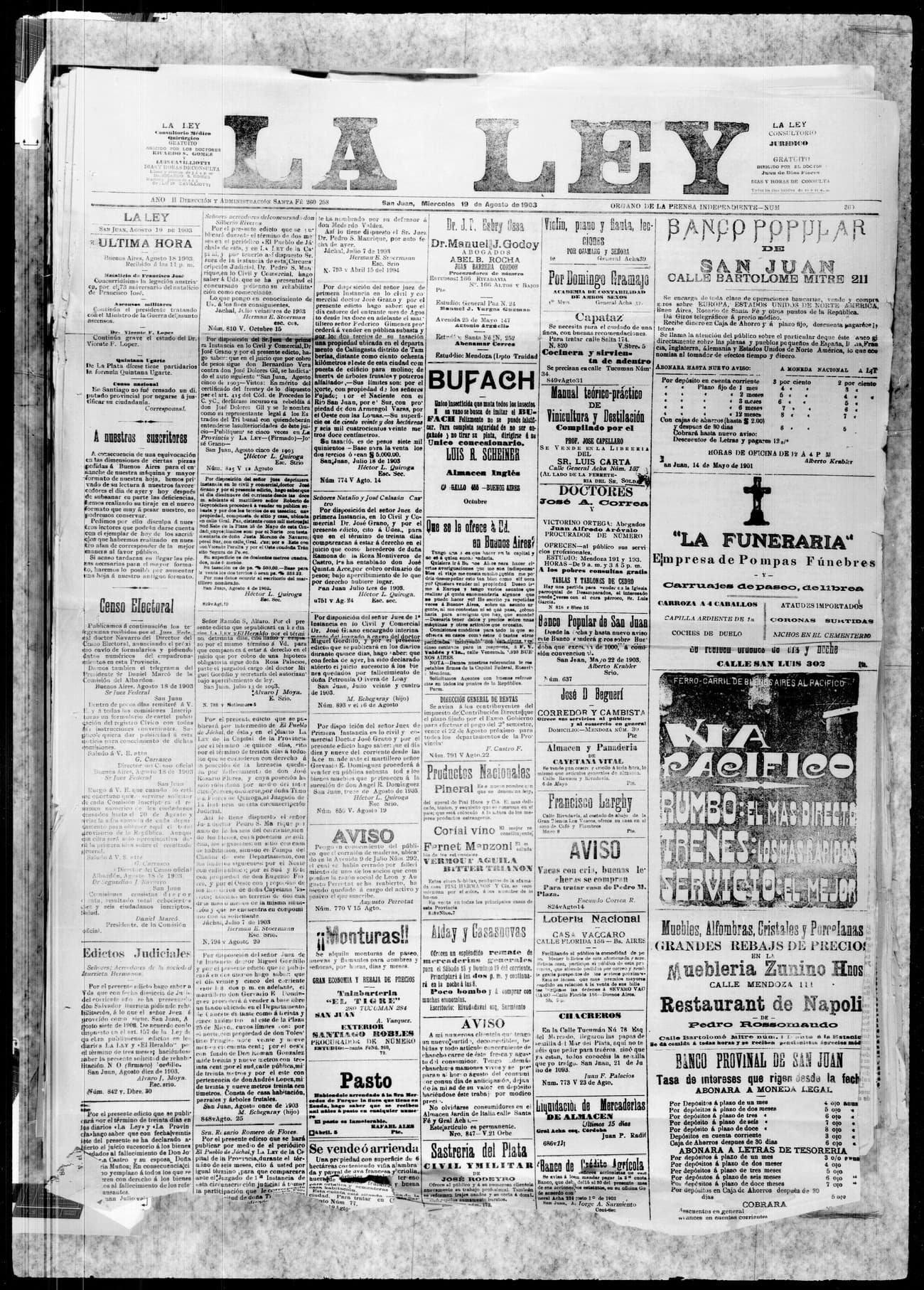 Portada · 19 de Agosto de 1903