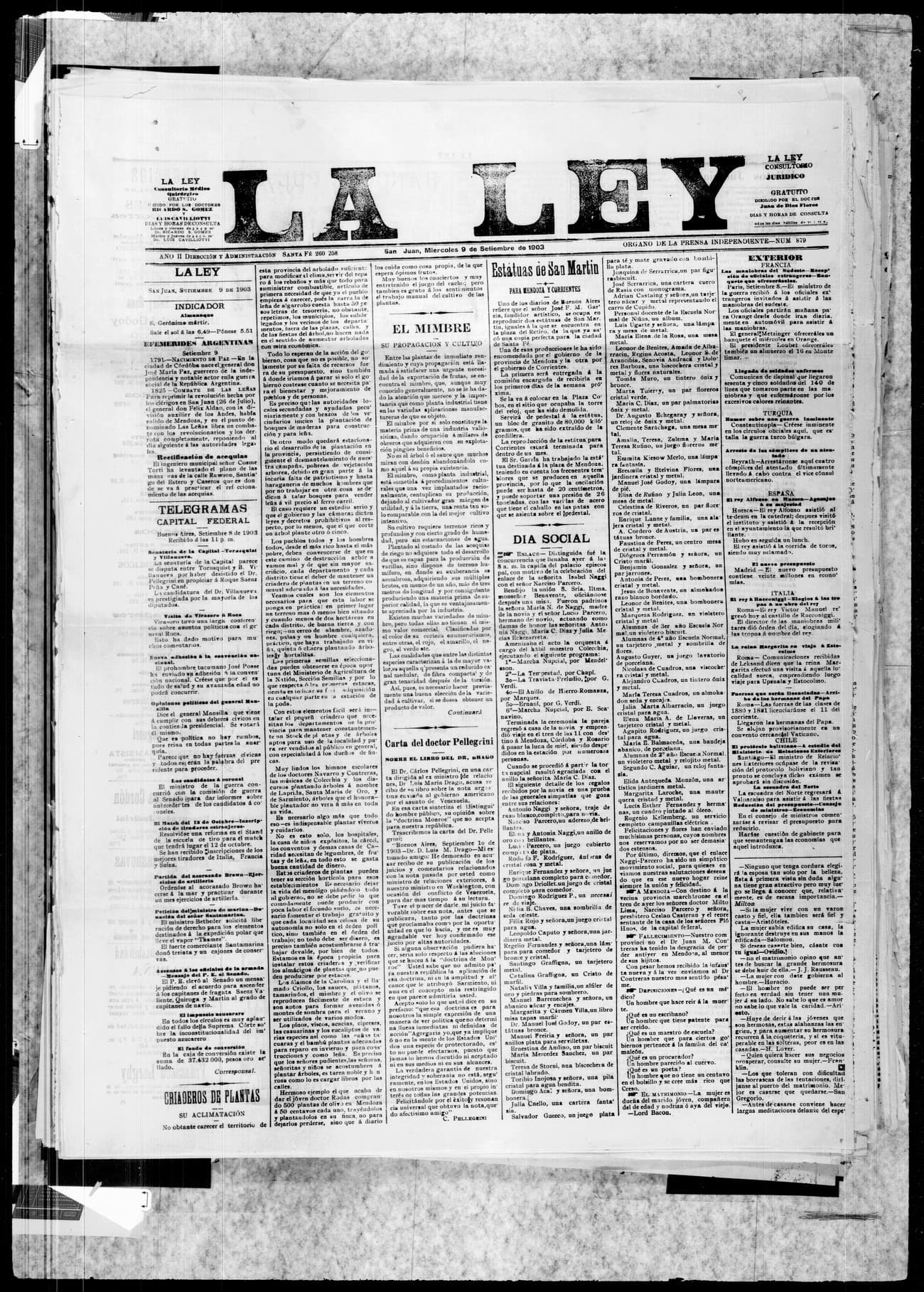 Portada · 29 de Septiembre de 1903