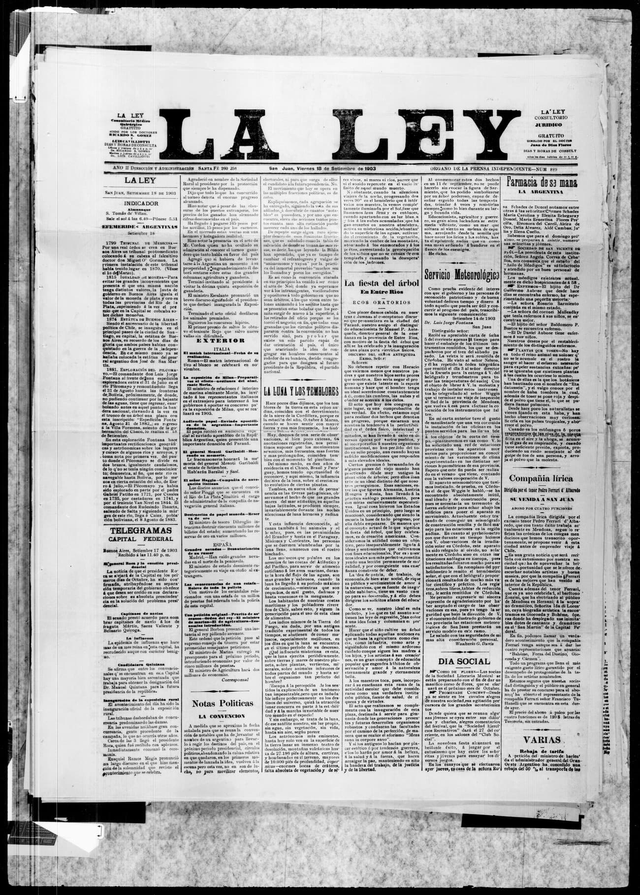 Portada · 18 de Diciembre de 1903
