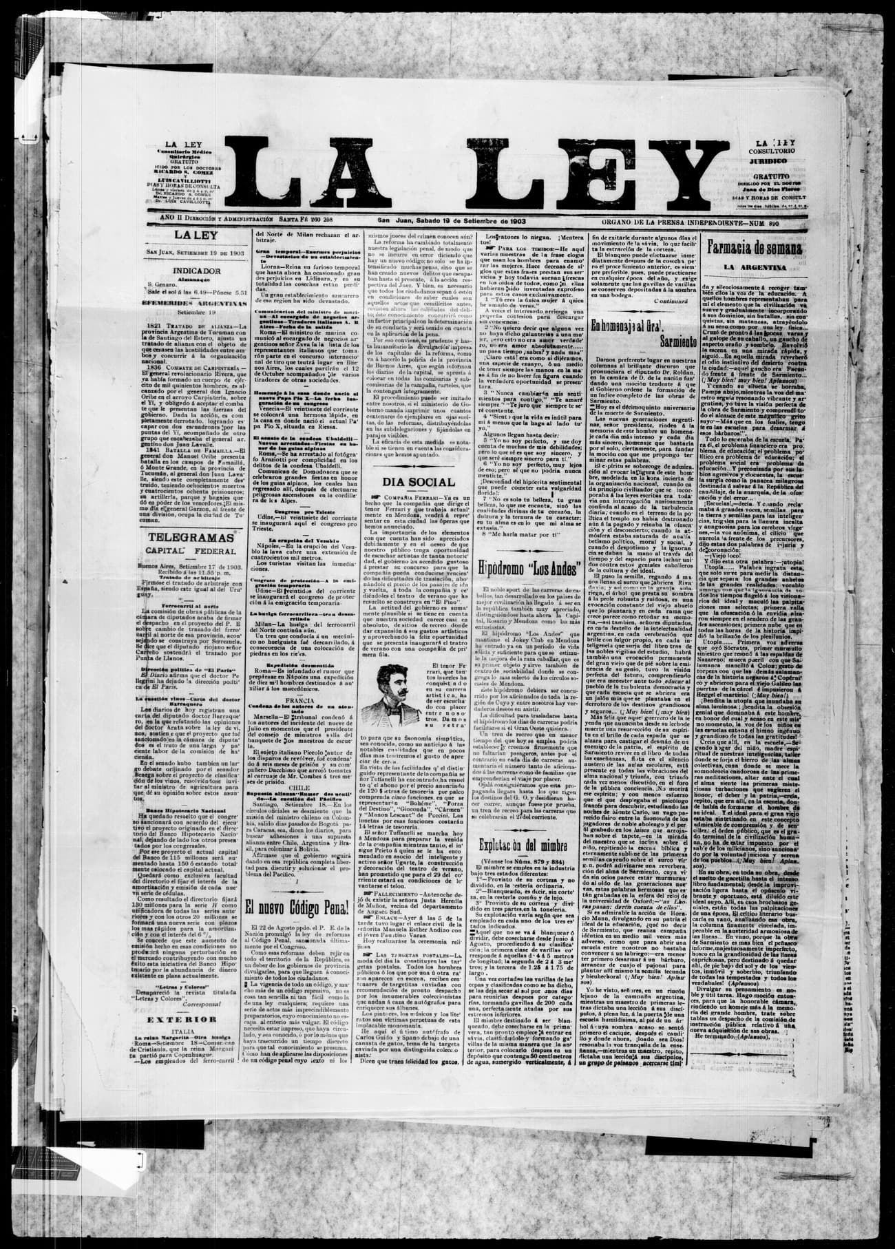 Portada · 19 de Septiembre de 1903