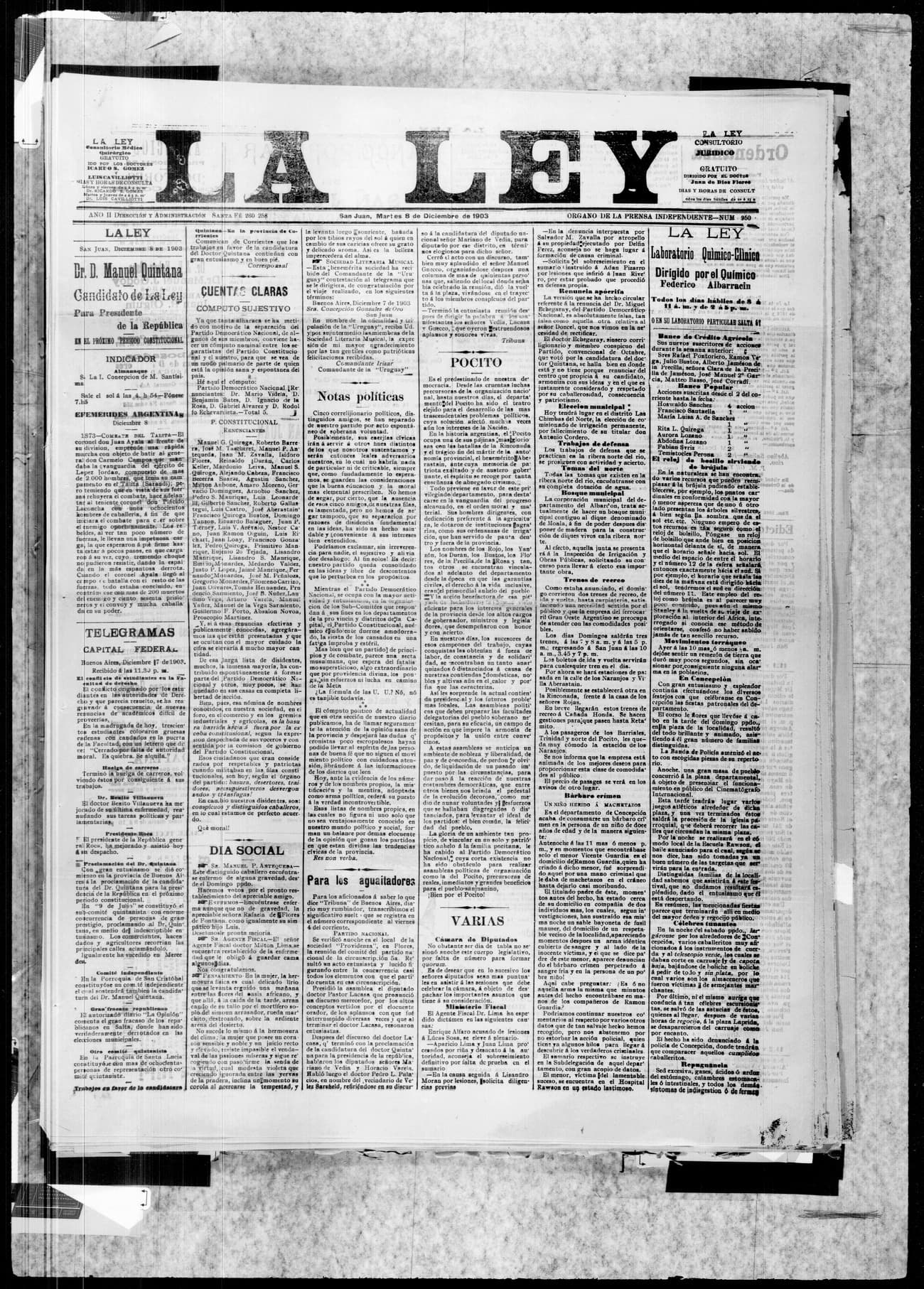 Portada · 8 de Diciembre de 1903