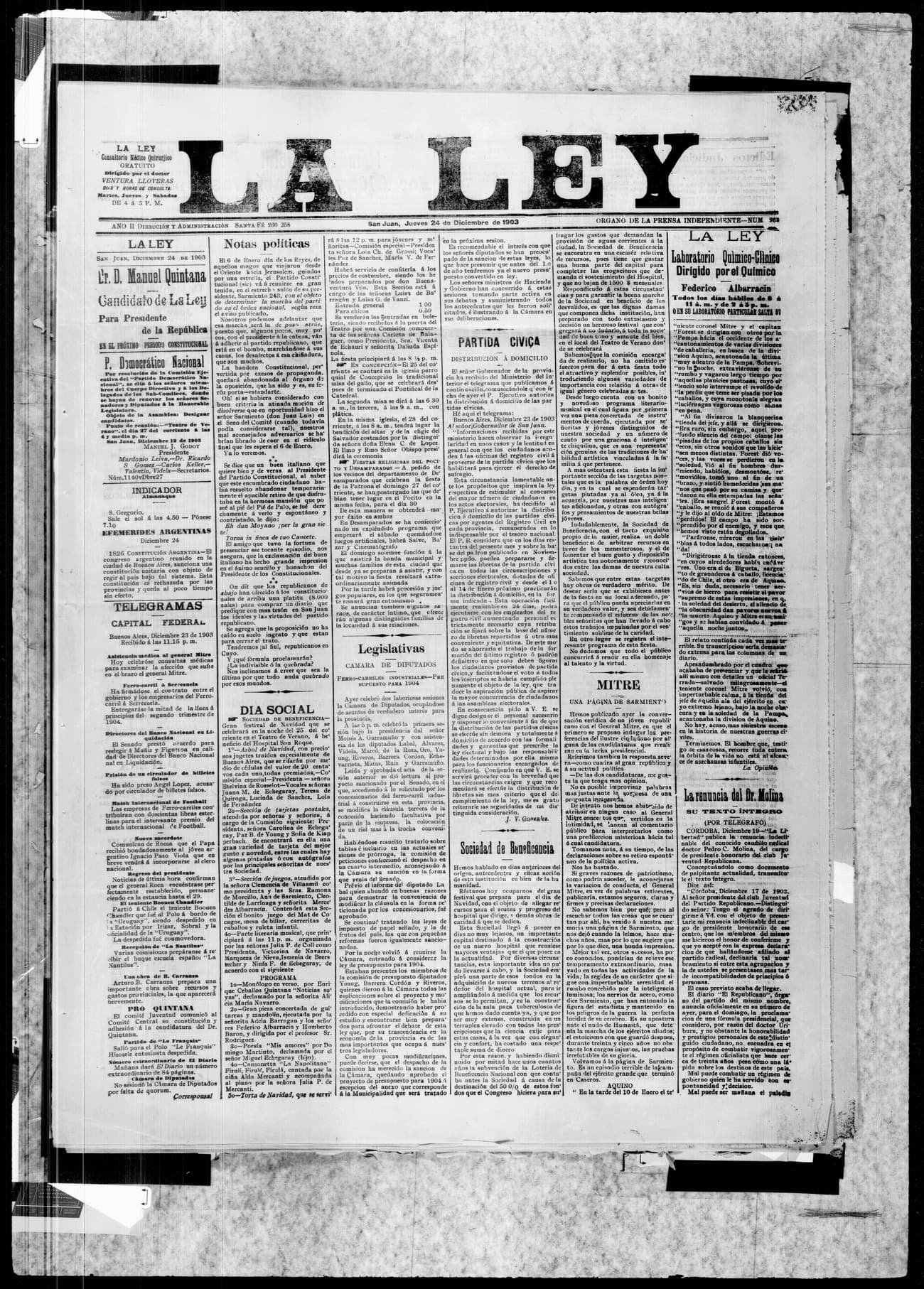 Portada · 24 de Diciembre de 1903