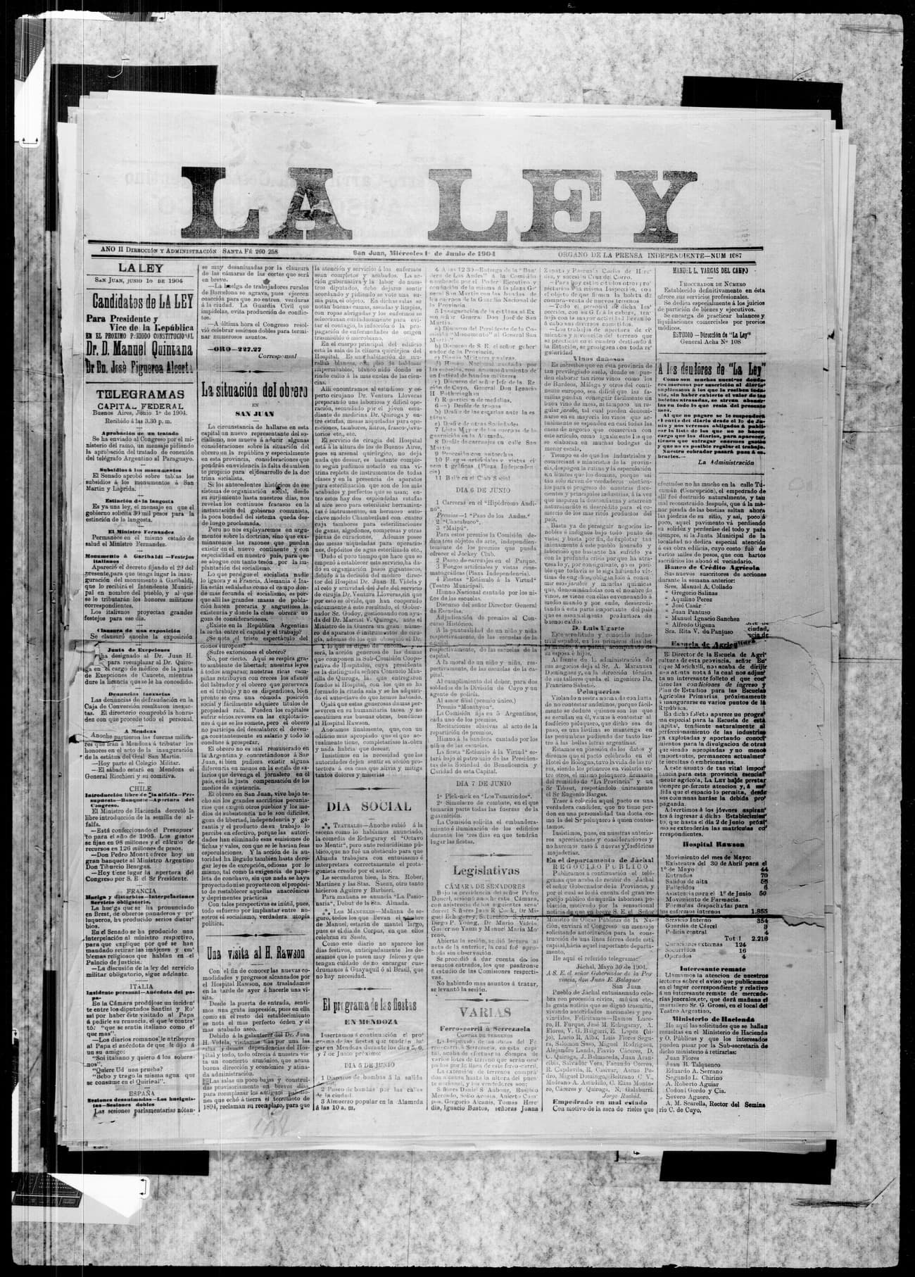 Portada · 1 de Junio de 1904