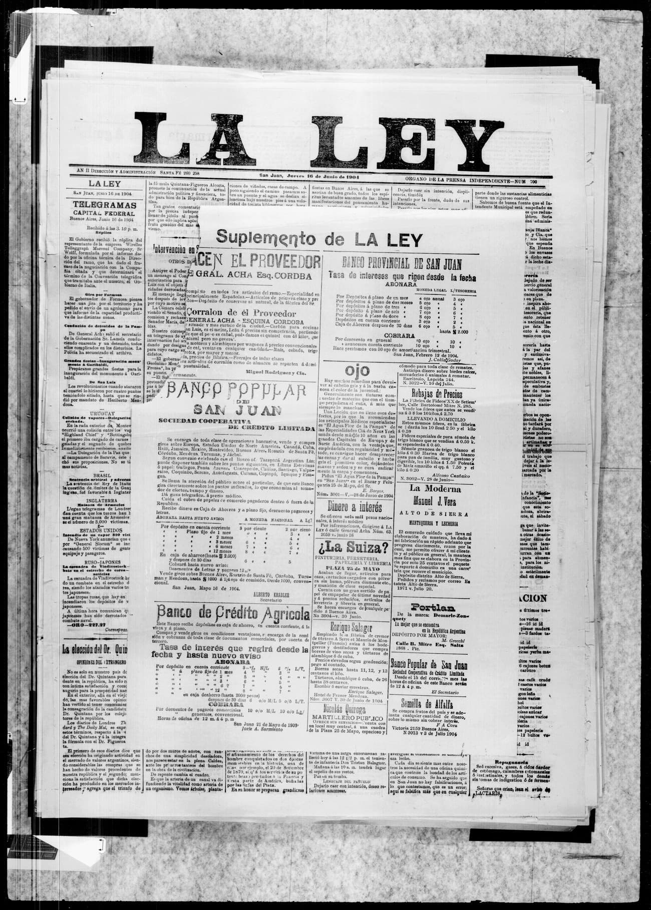 Portada · 16 de Junio de 1904