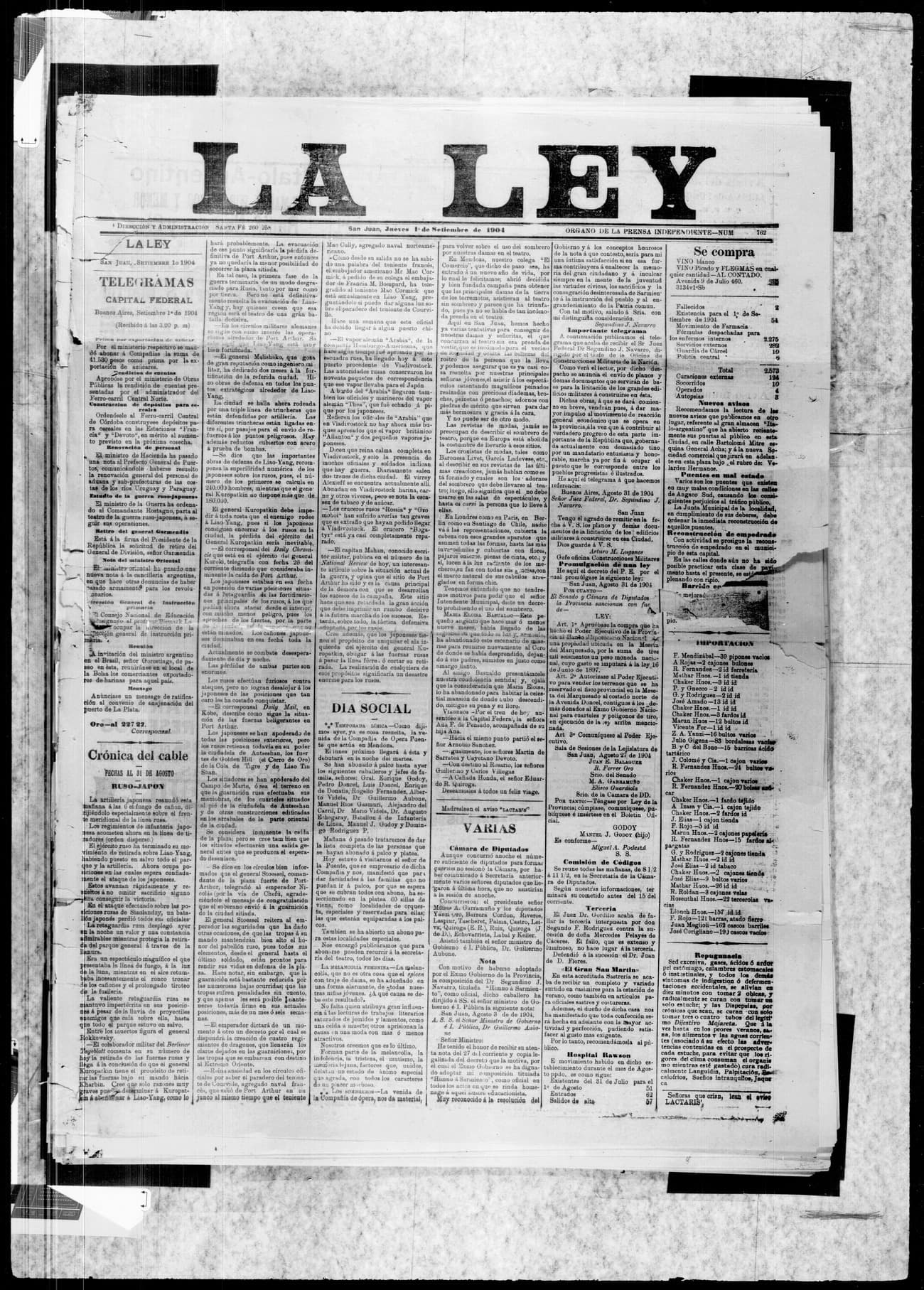 Portada · 1 de Septiembre de 1904