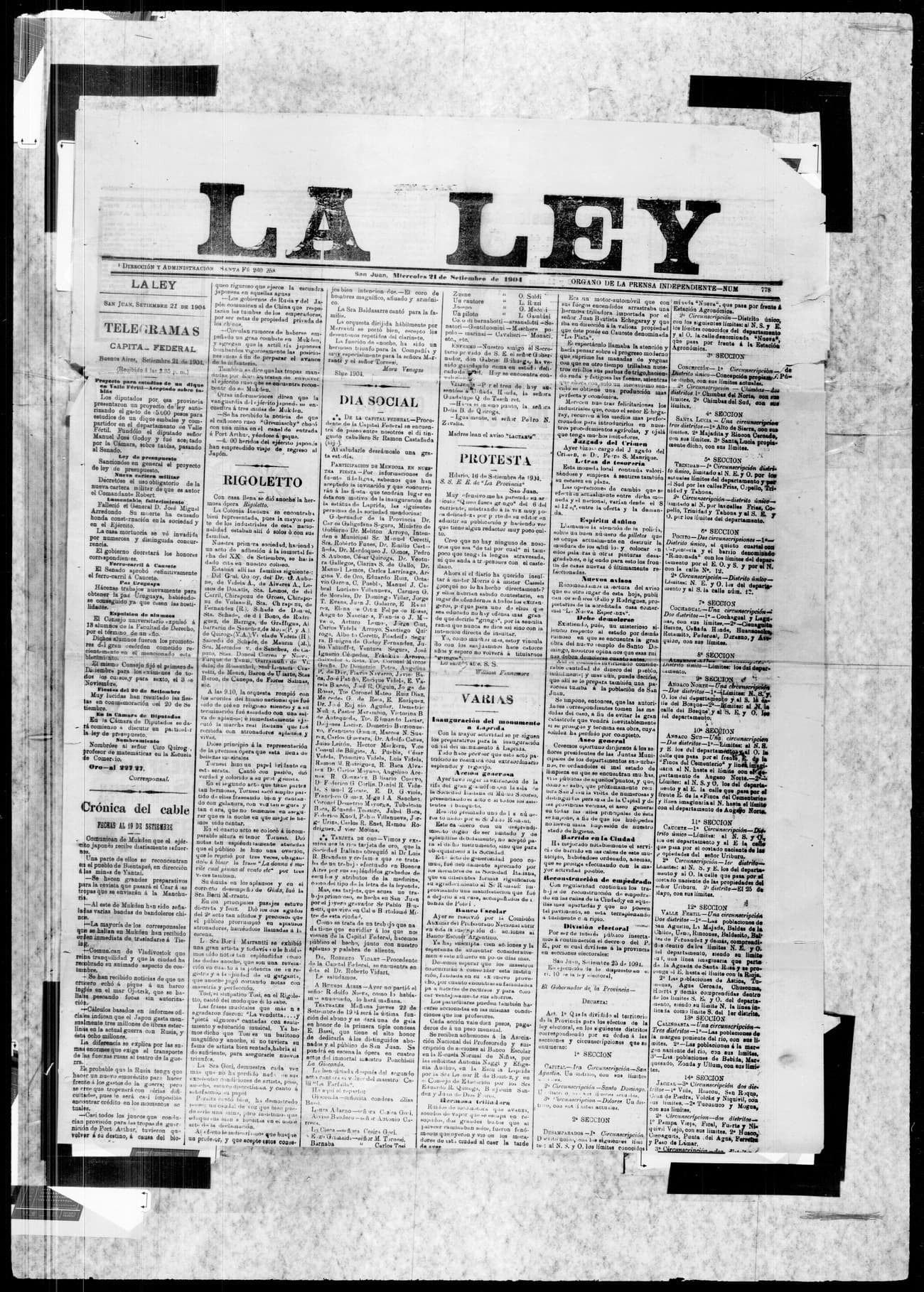 Portada · 21 de Septiembre de 1904