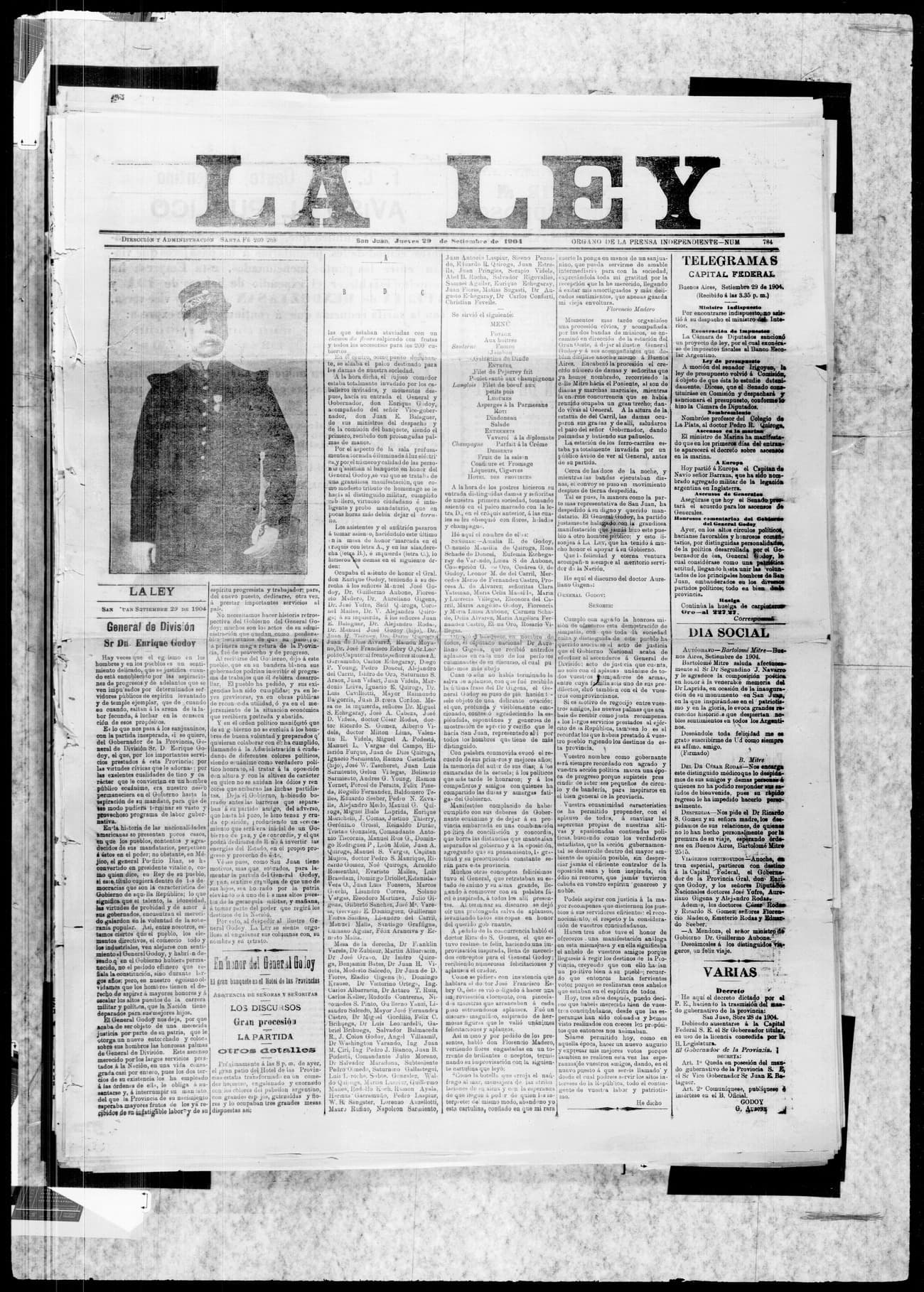 Portada · 29 de Septiembre de 1904