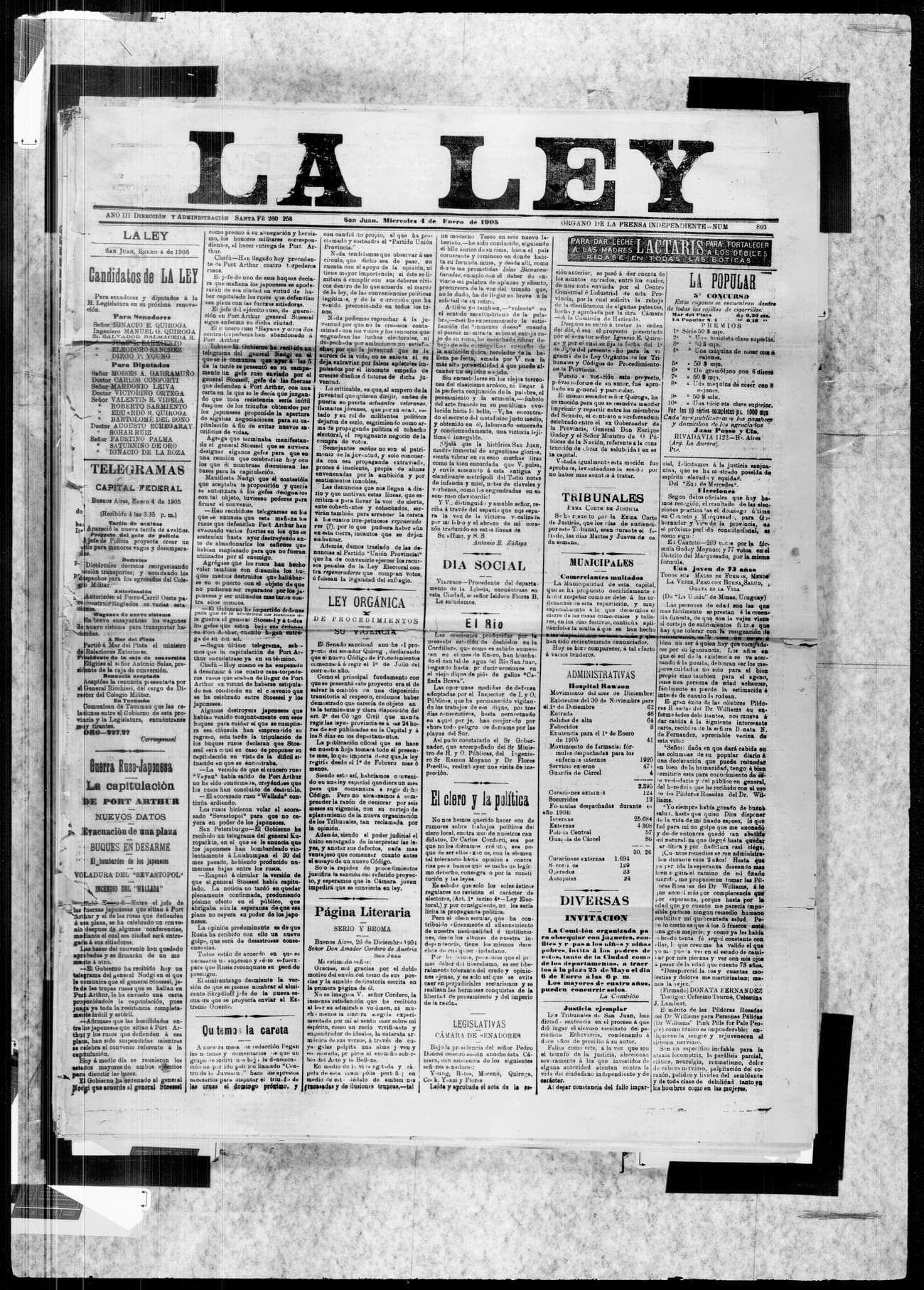 Portada · 4 de Enero de 1905