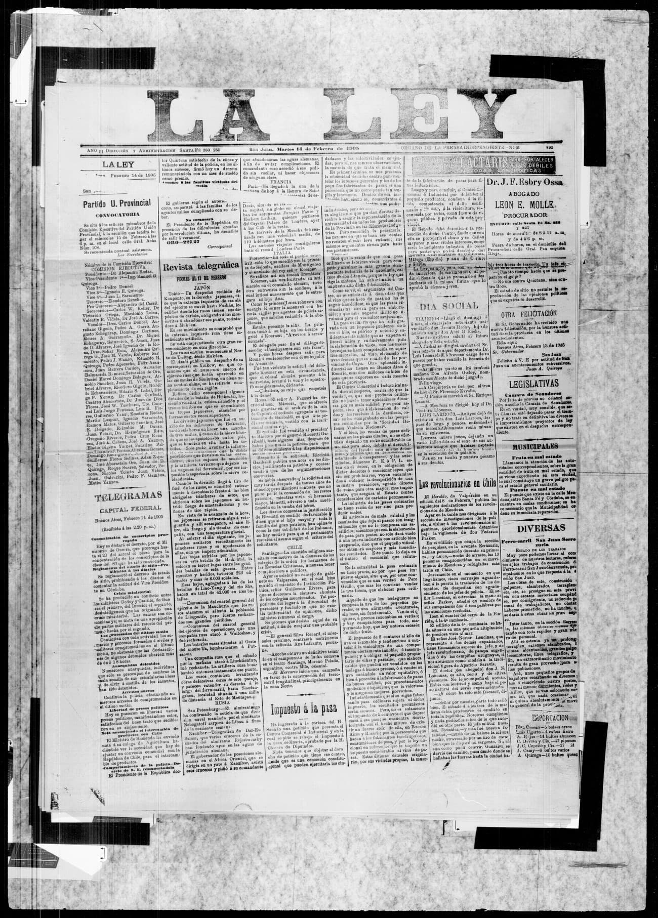 Portada · 14 de Febrero de 1903