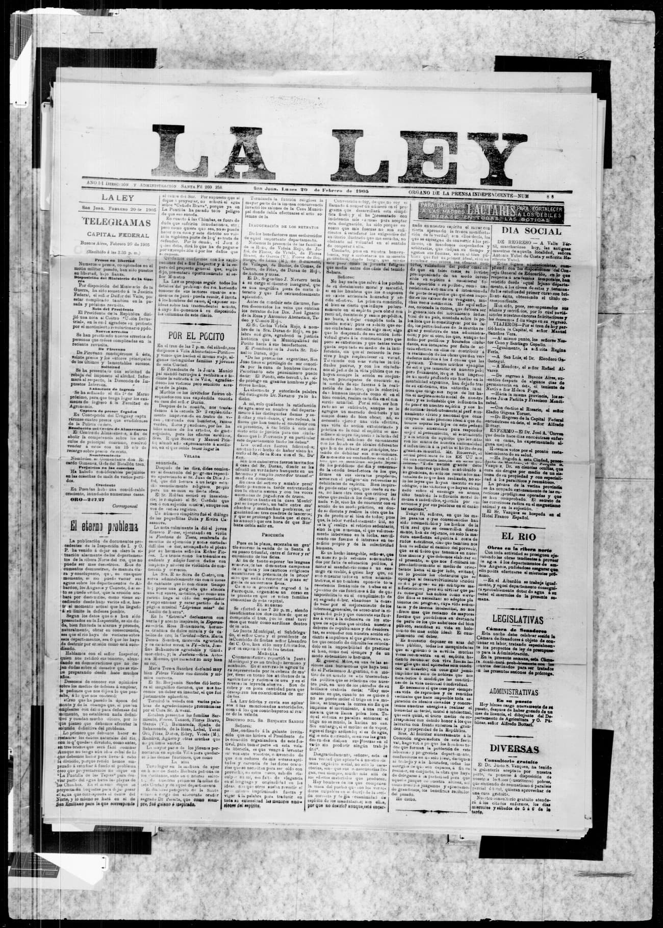Portada · 20 de Febrero de 1905