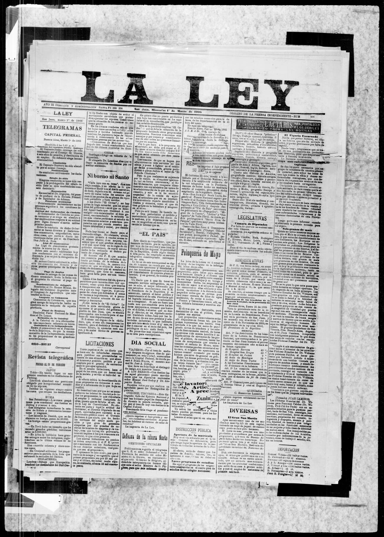 Portada · 1 de Marzo de 1905