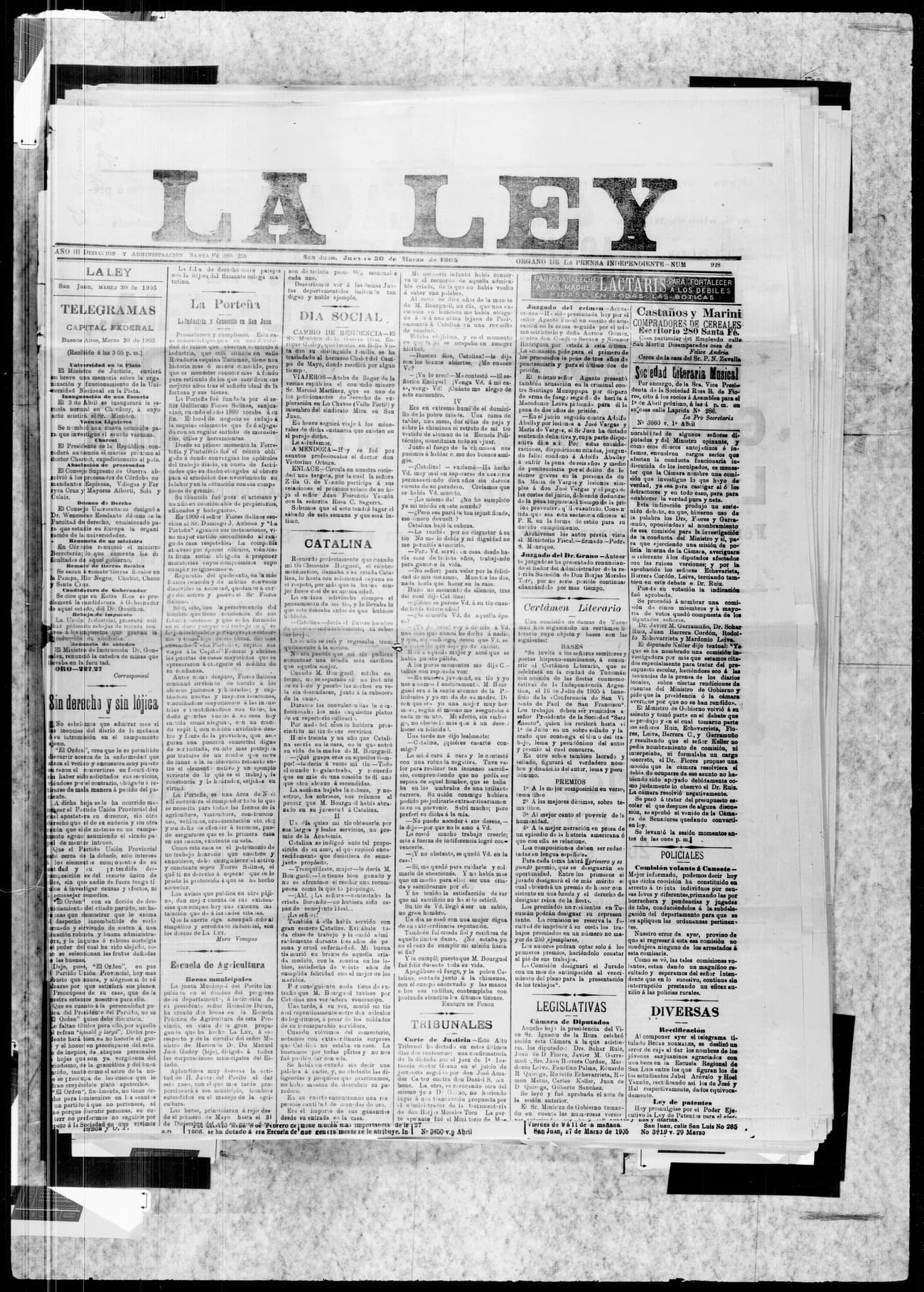 Portada · 30 de Marzo de 1905