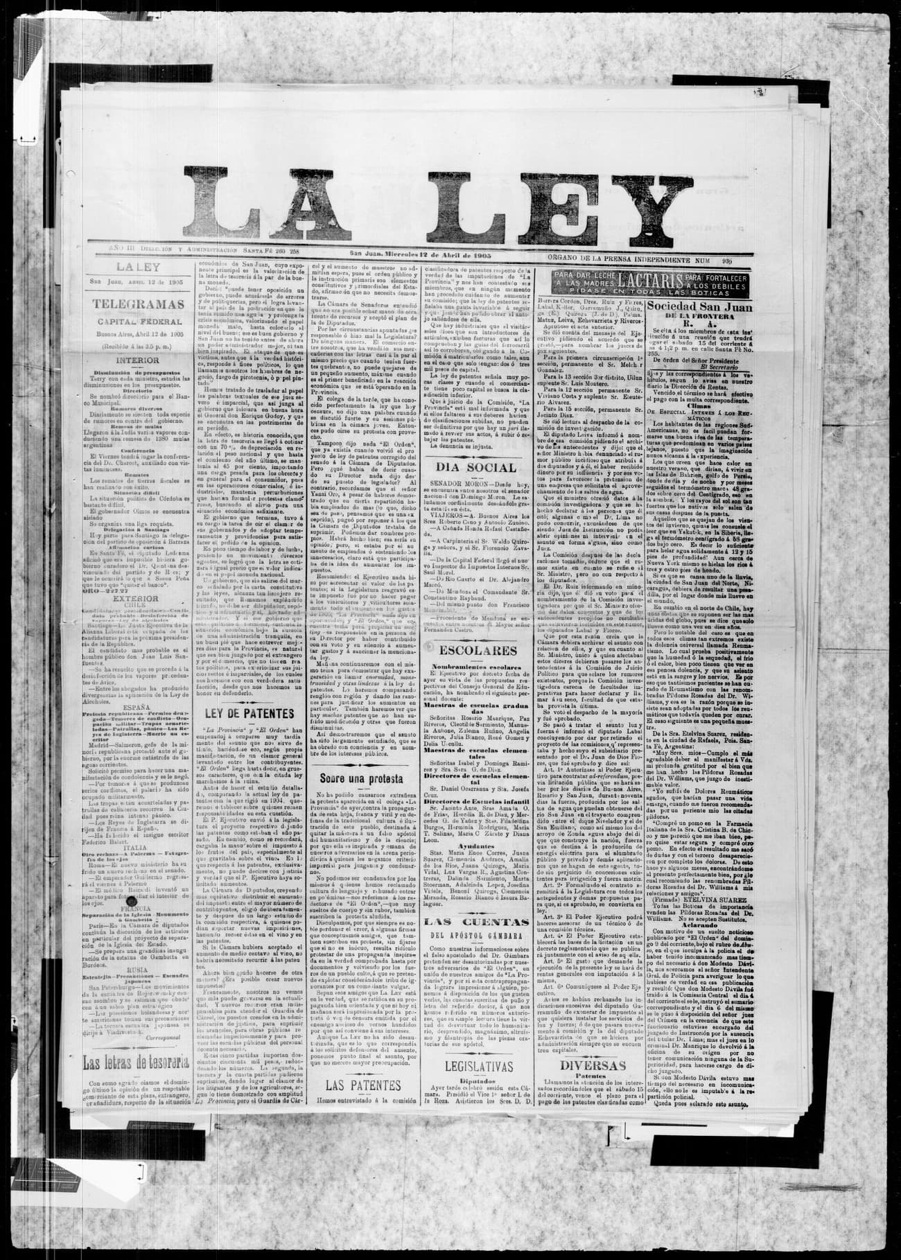 Portada · 12 de Abril de 1903