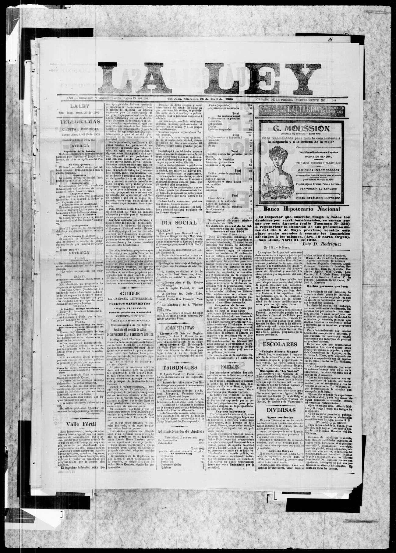 Portada · 26 de Abril de 1905