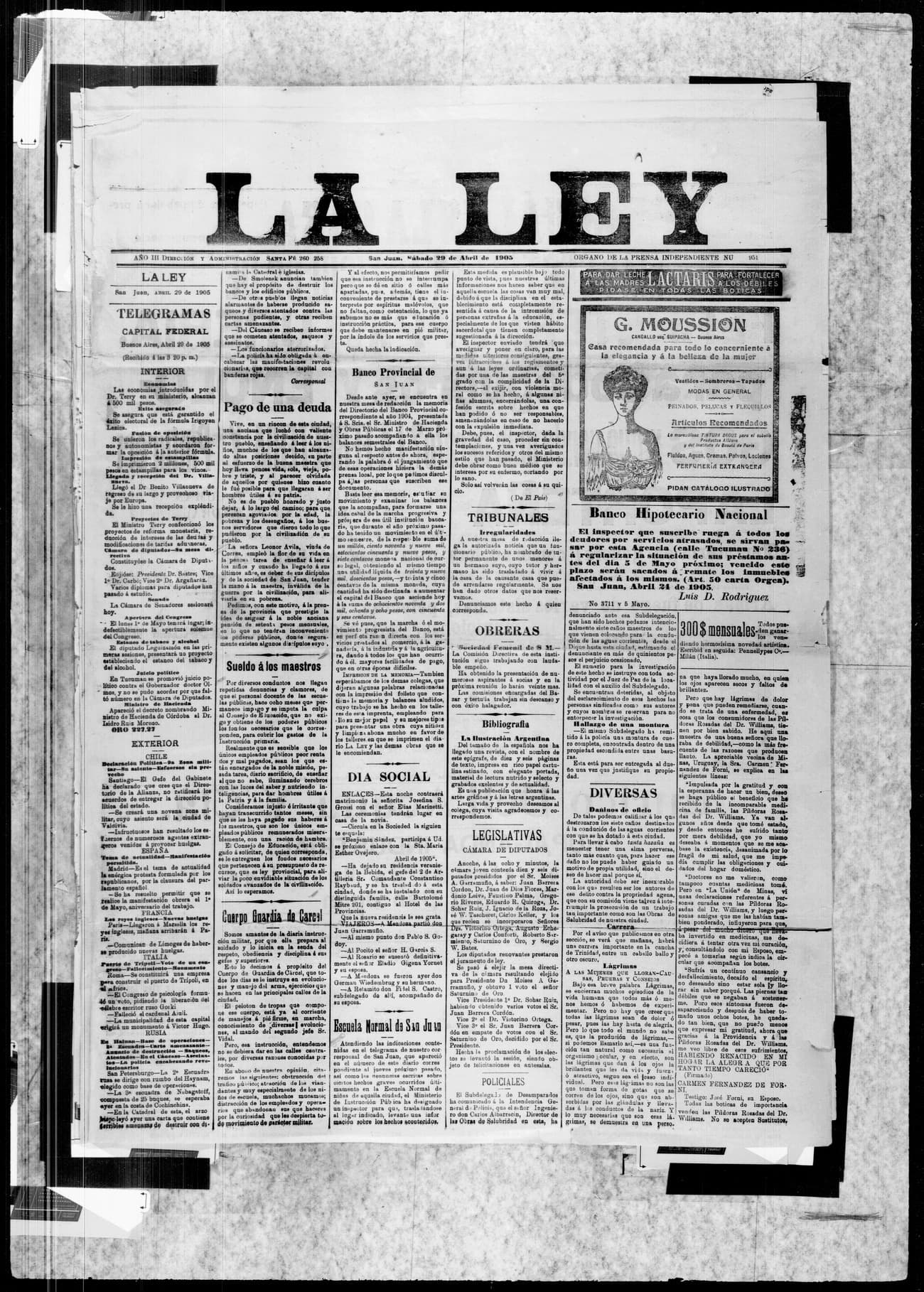 Portada · 29 de Abril de 1905