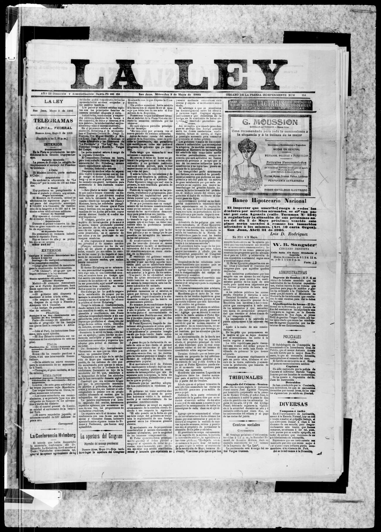 Portada · 3 de Mayo de 1905