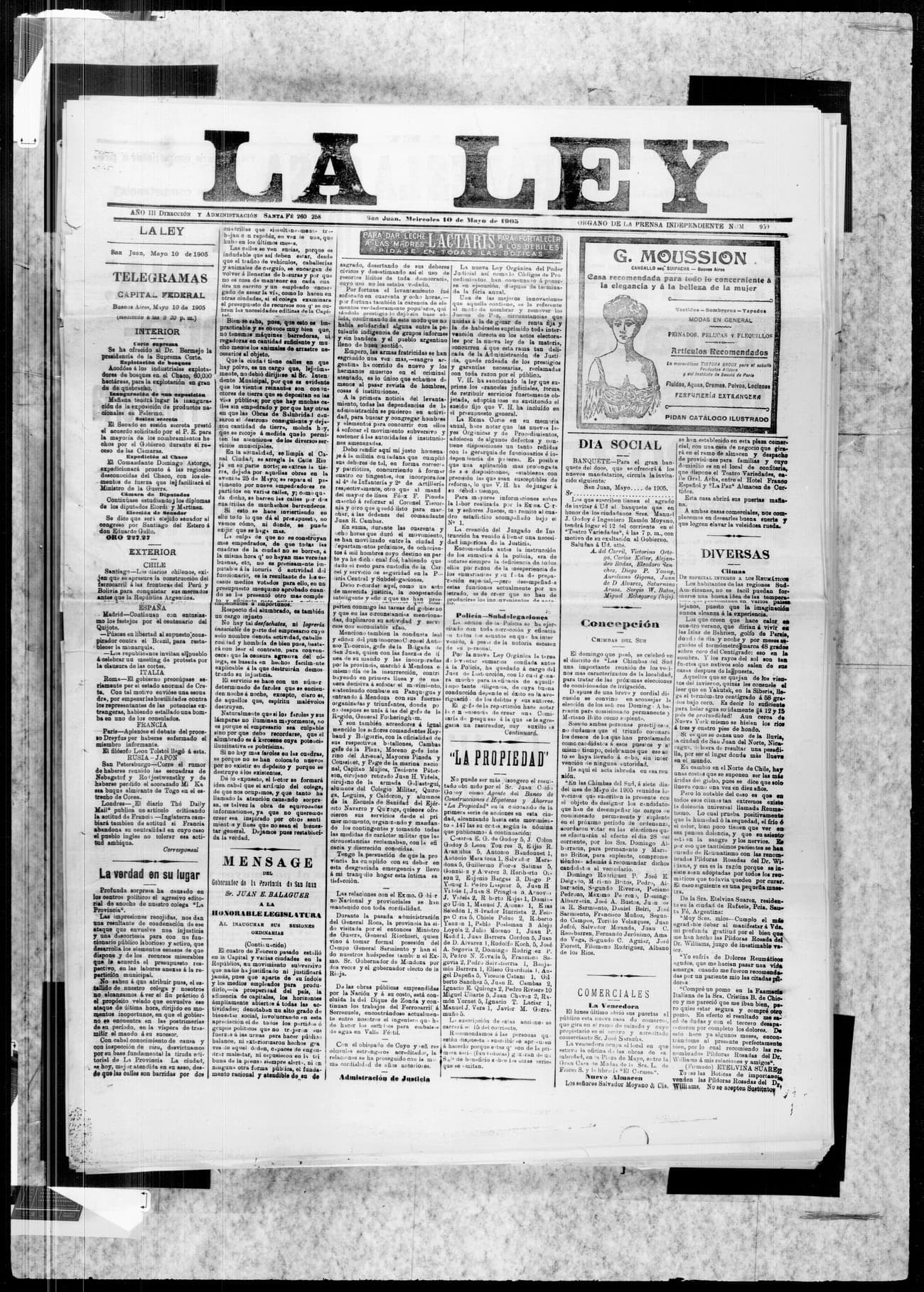 Portada · 10 de Mayo de 1905