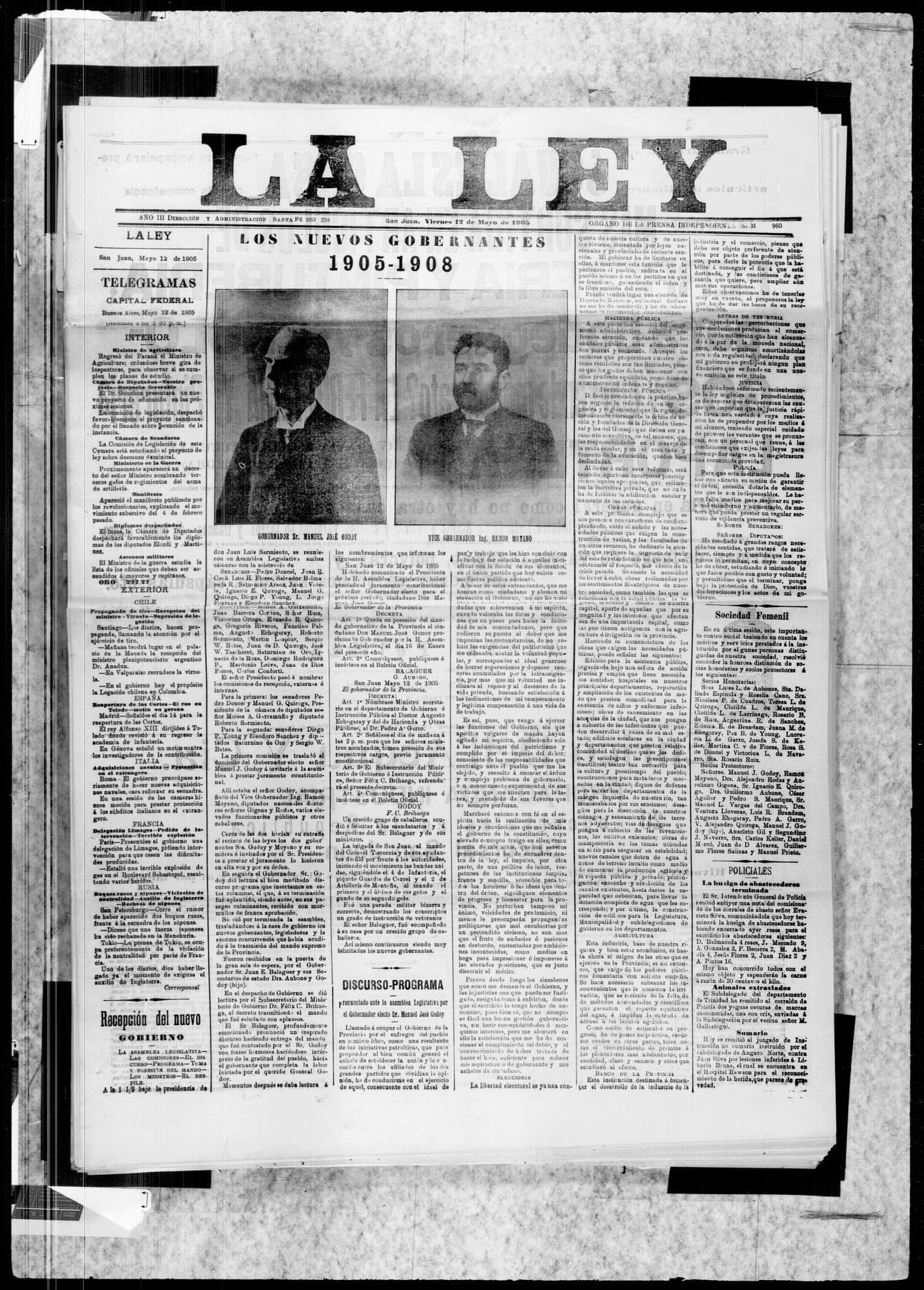 Portada · 12 de Mayo de 1905