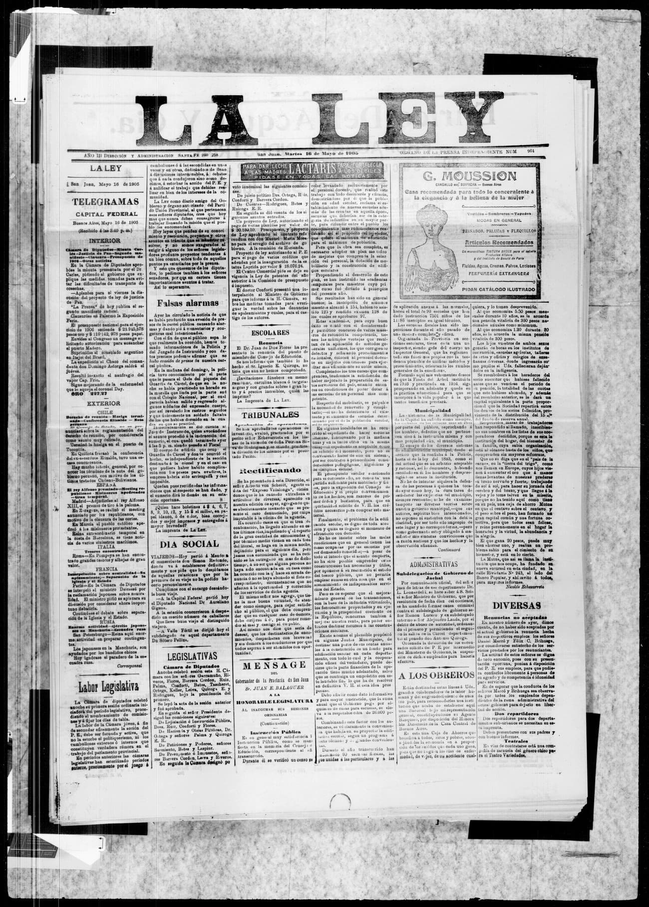 Portada · 16 de Mayo de 1905