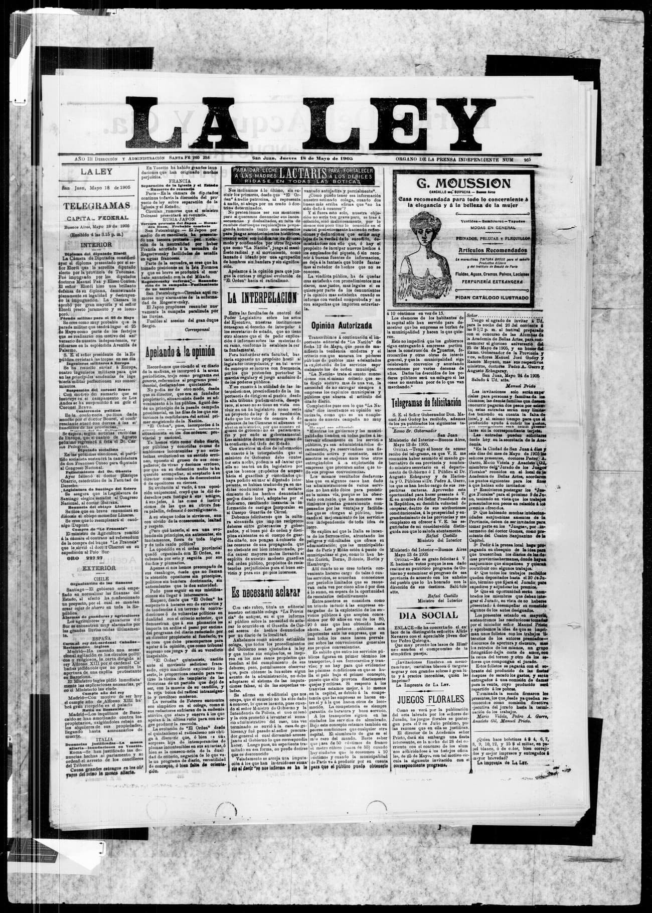 Portada · 18 de Mayo de 1903