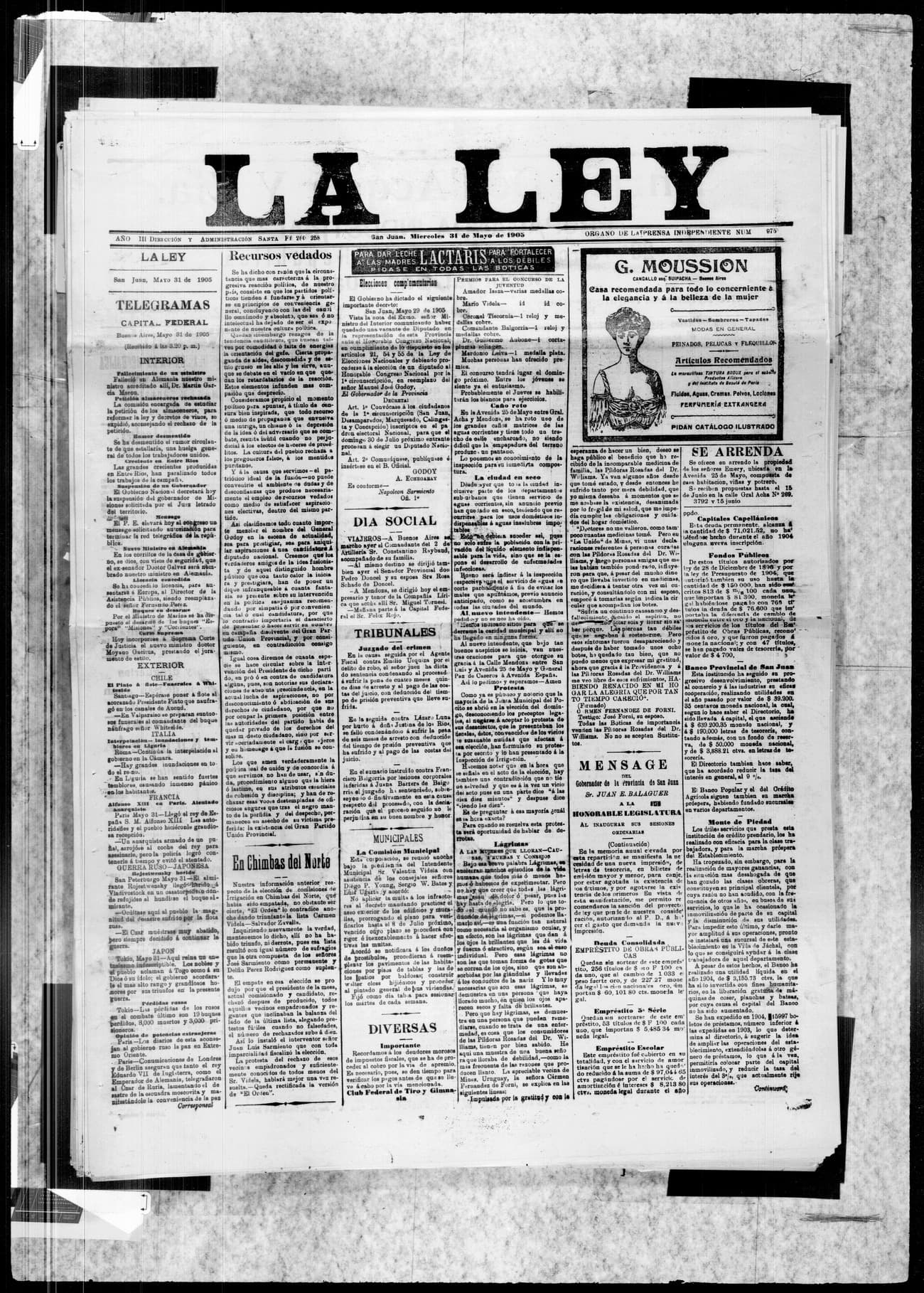 Portada · 31 de Mayo de 1903