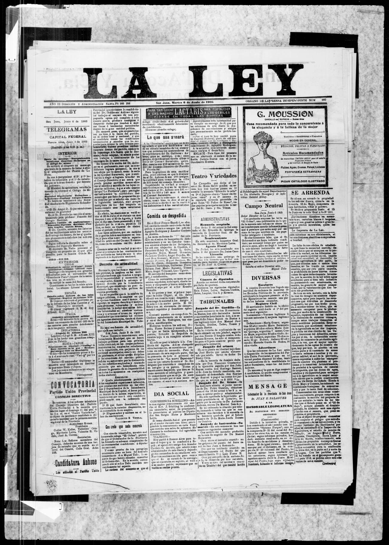 Portada · 6 de Junio de 1905