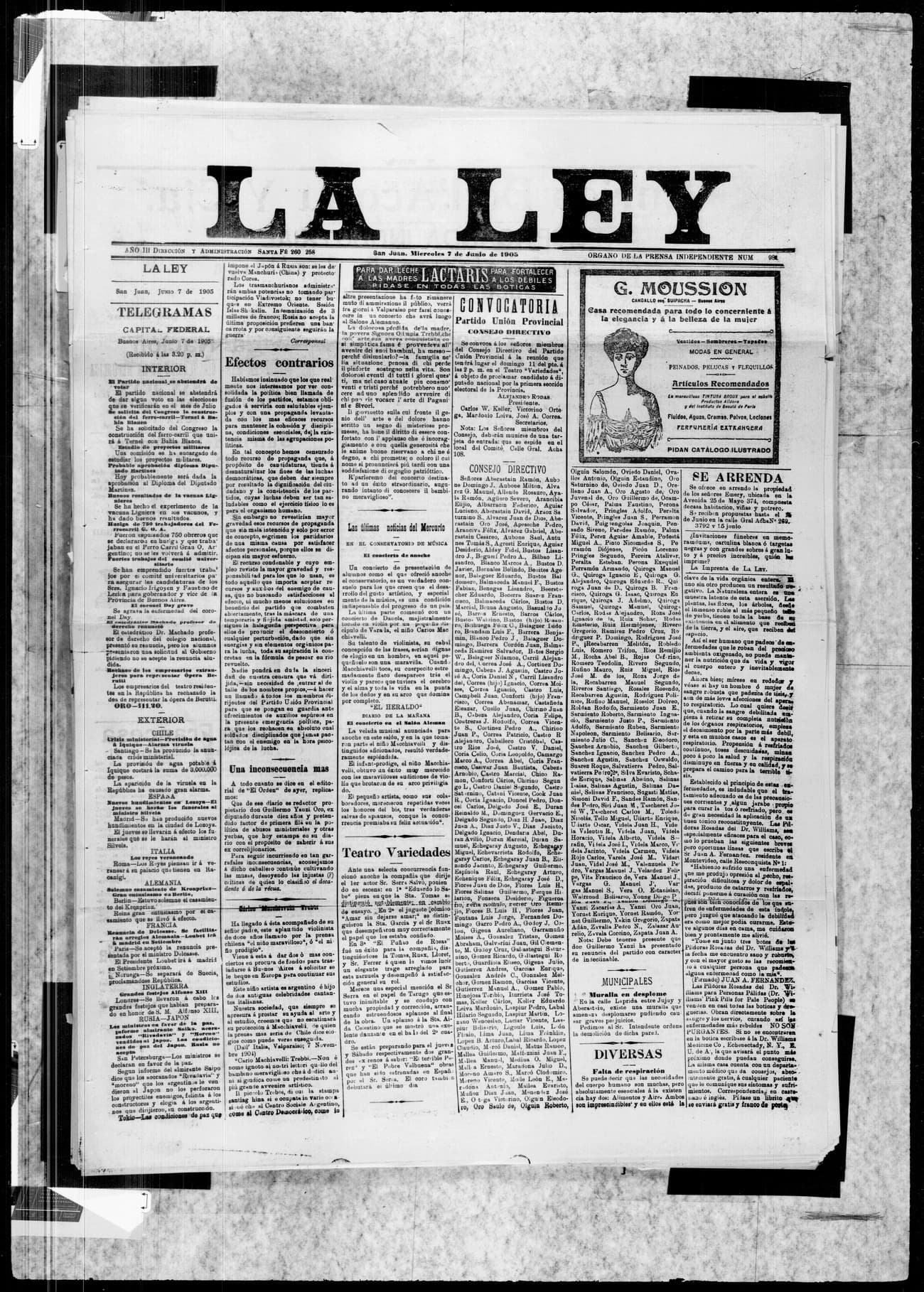 Portada · 7 de Junio de 1905