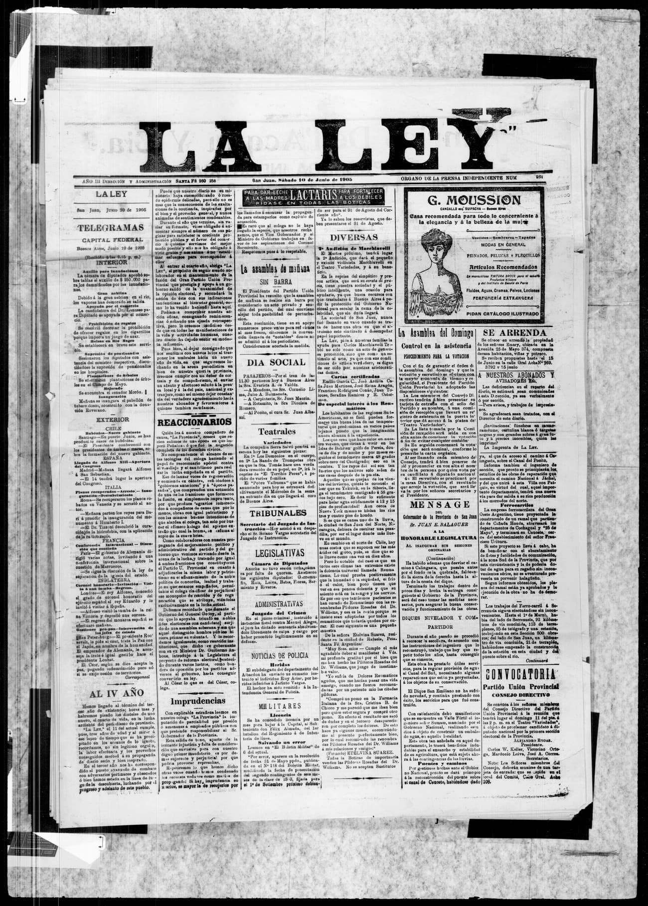 Portada · 10 de Junio de 1905