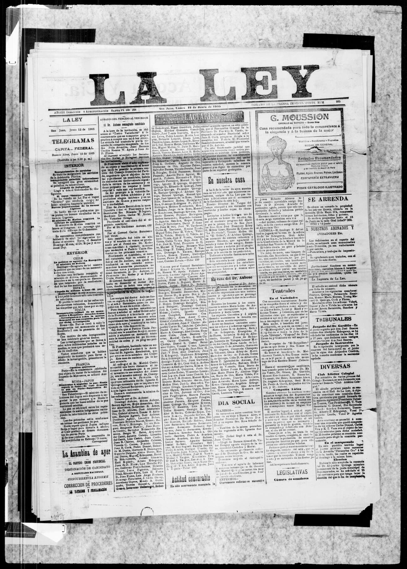 Portada · 12 de Junio de 1905